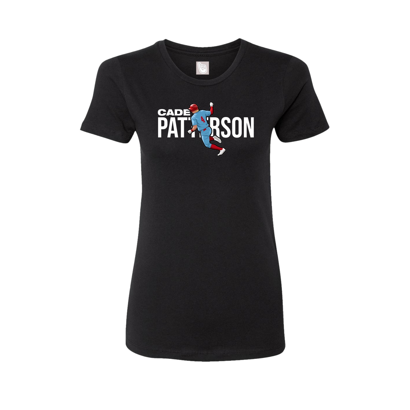 Fitted Women's Tee — Player Name in Black