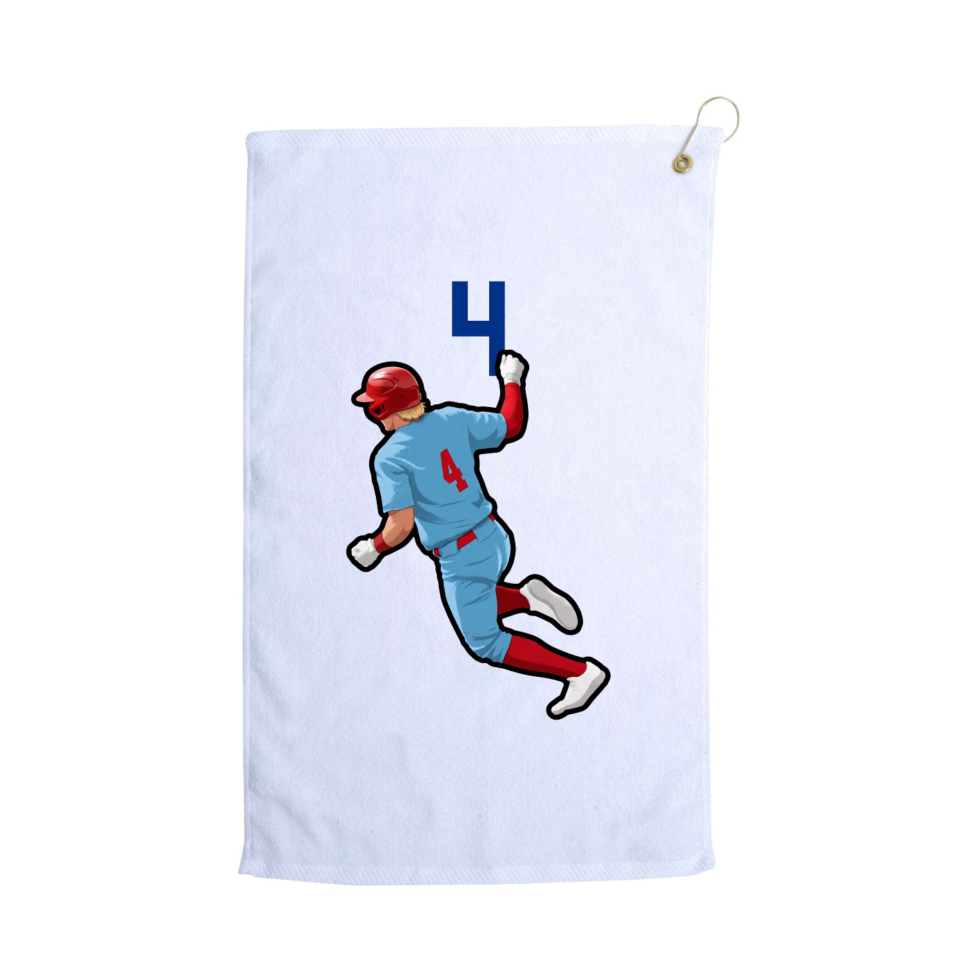 Golf Towel — Number Top in White