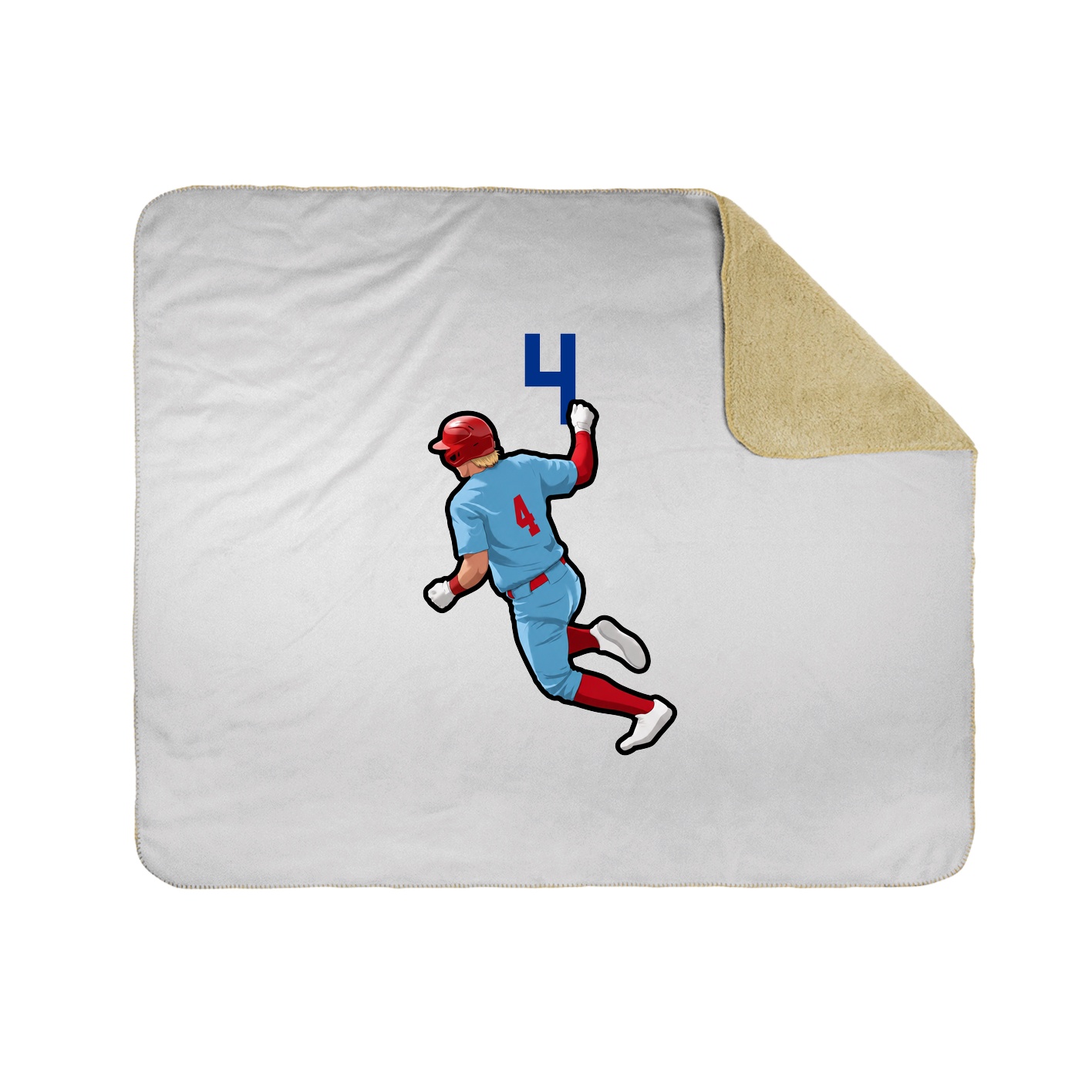 Throw Blanket — Number Top in White