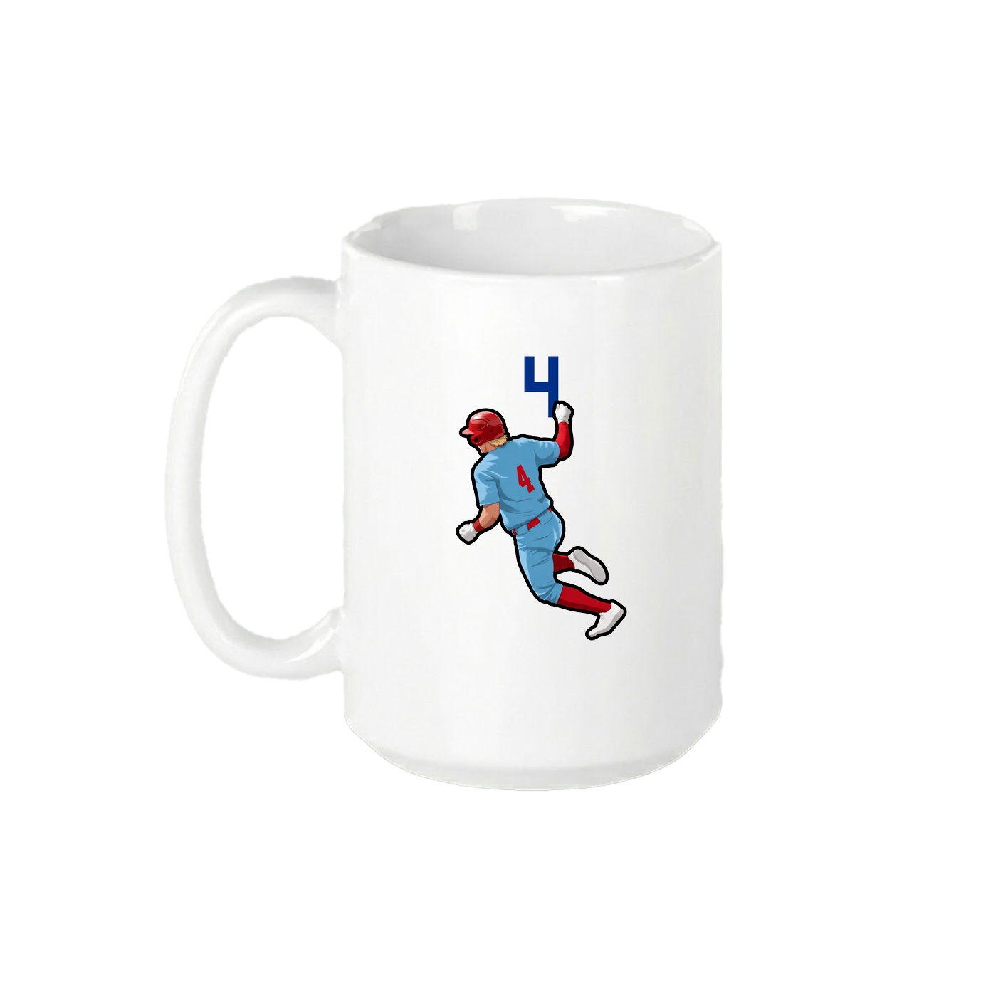 15oz Coffee Mug — Number Top in White