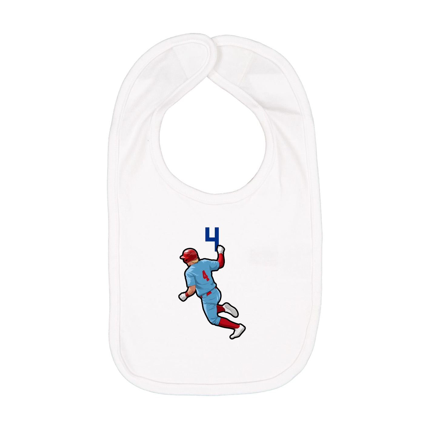 Infant Bib — Number Top in White