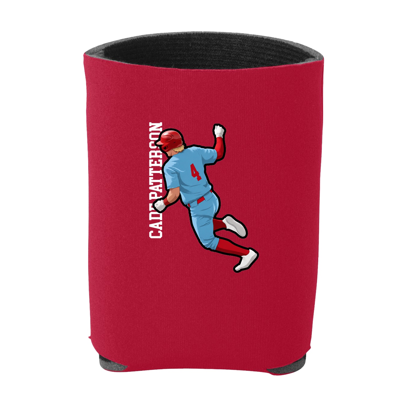 Can Holder — Name Vertical in Red