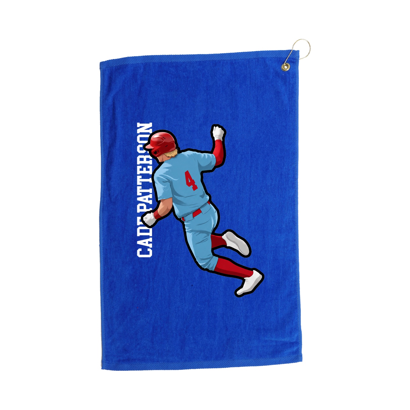 Golf Towel — Name Vertical in Royal