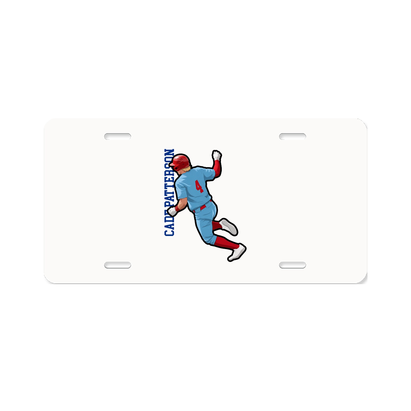 License Plate — Name Vertical in Classic