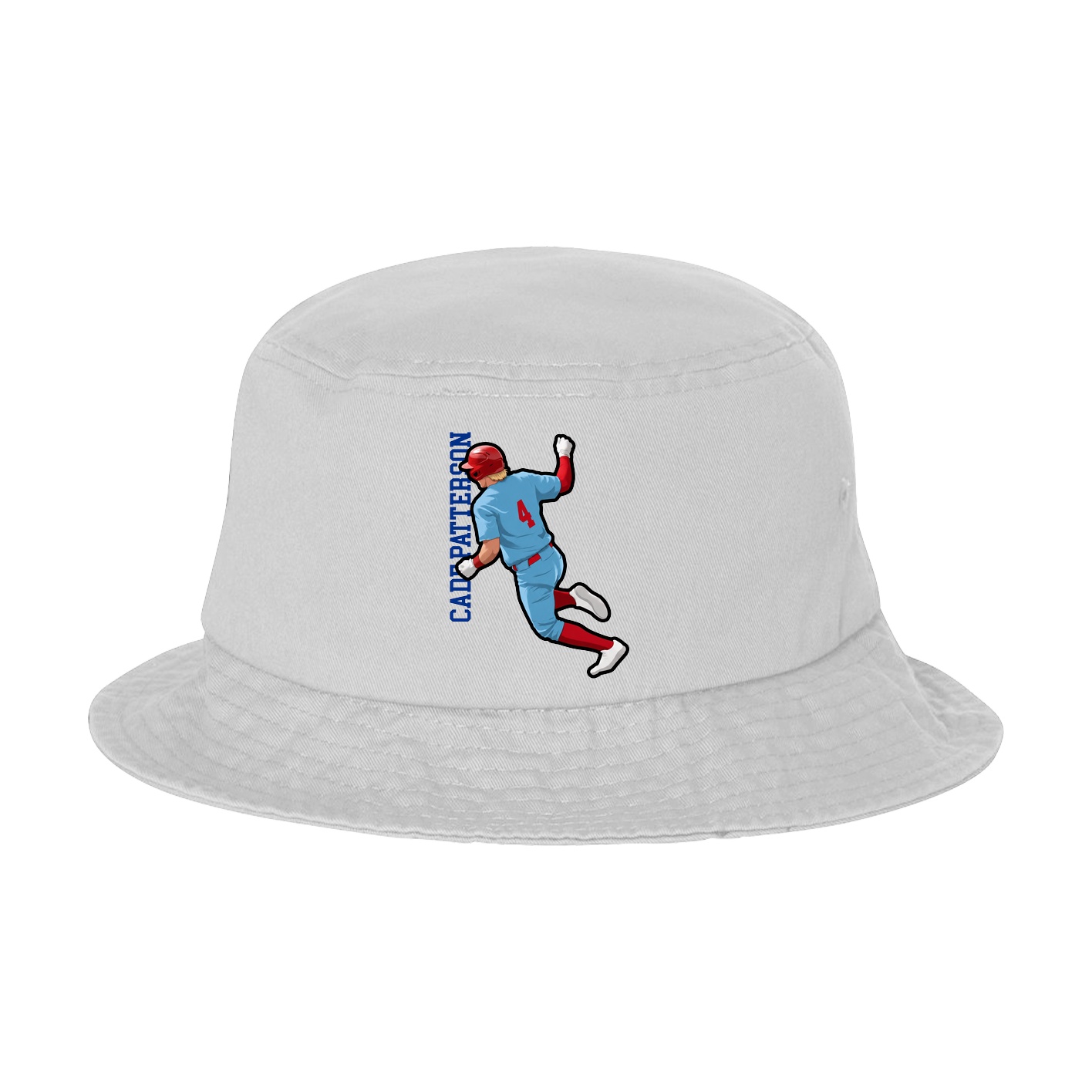 Bucket Cap — Name Vertical in White