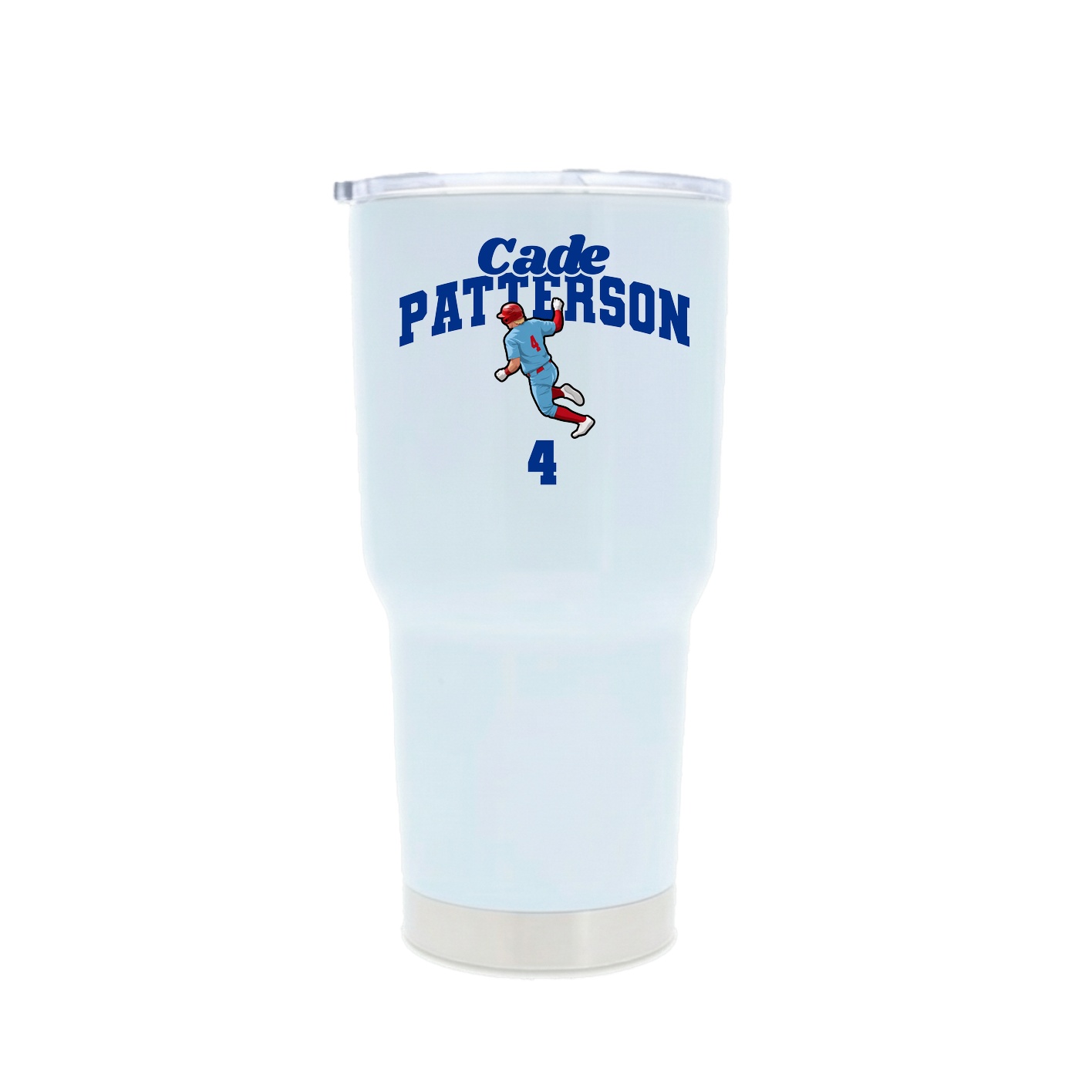 30oz Stainless Steel Tumbler — Signature Arch in White