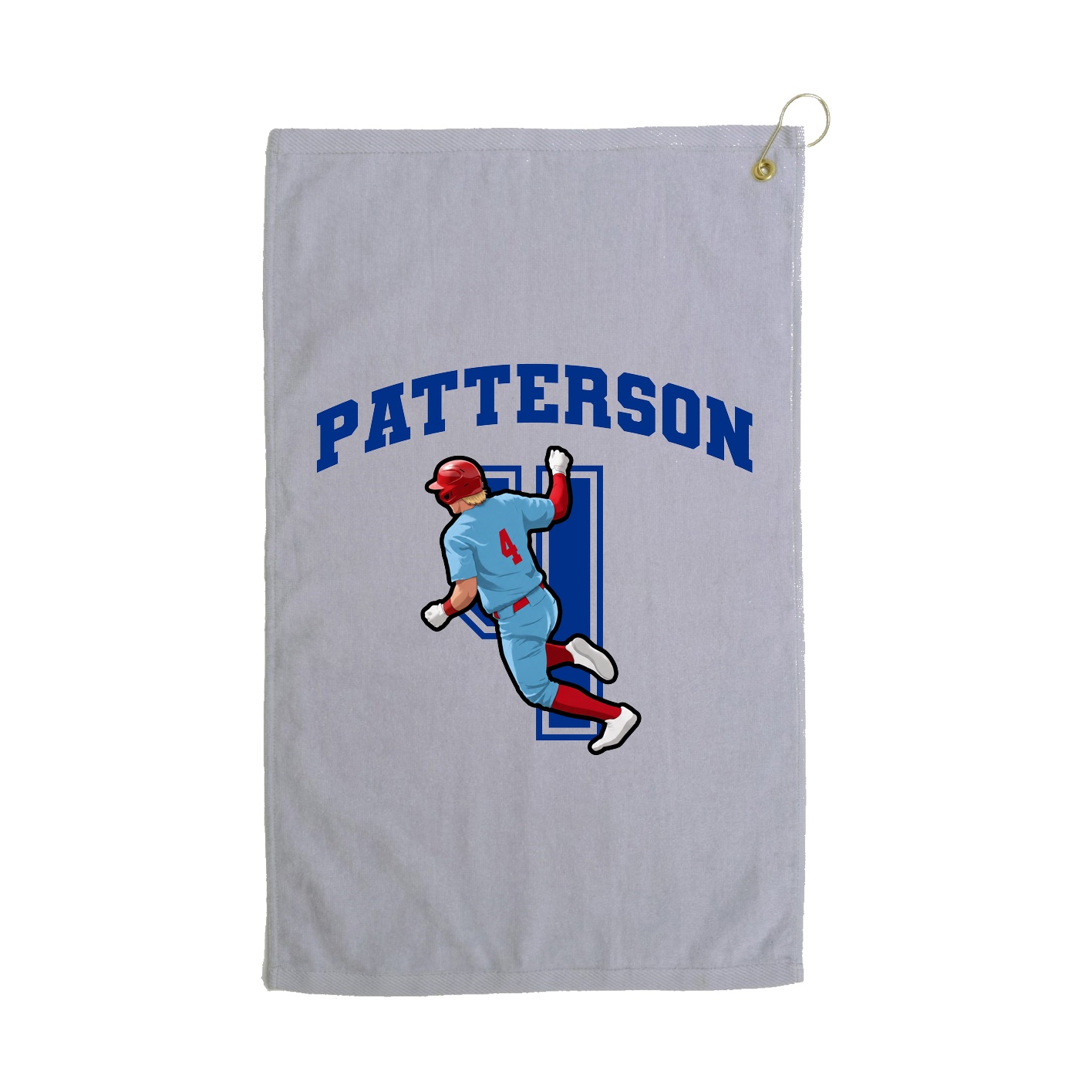 Golf Towel — Number in Grey