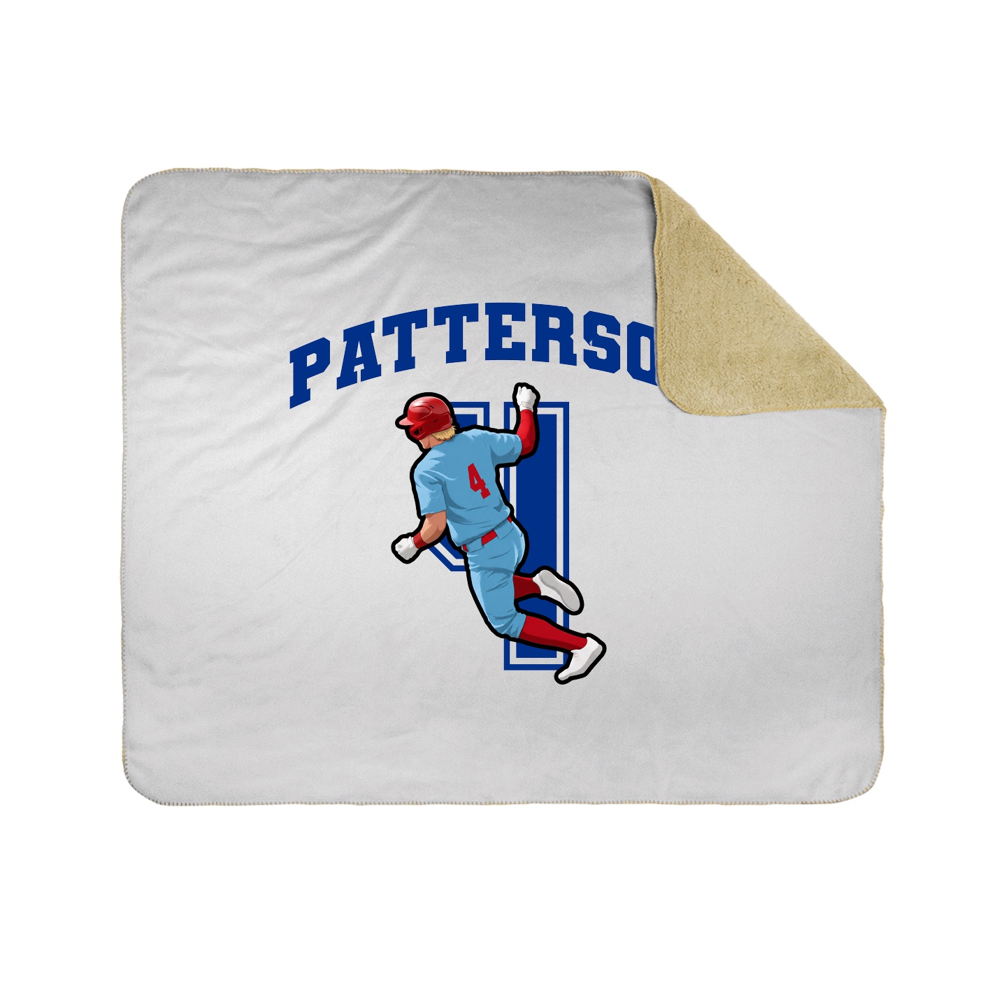 Throw Blanket — Number in White