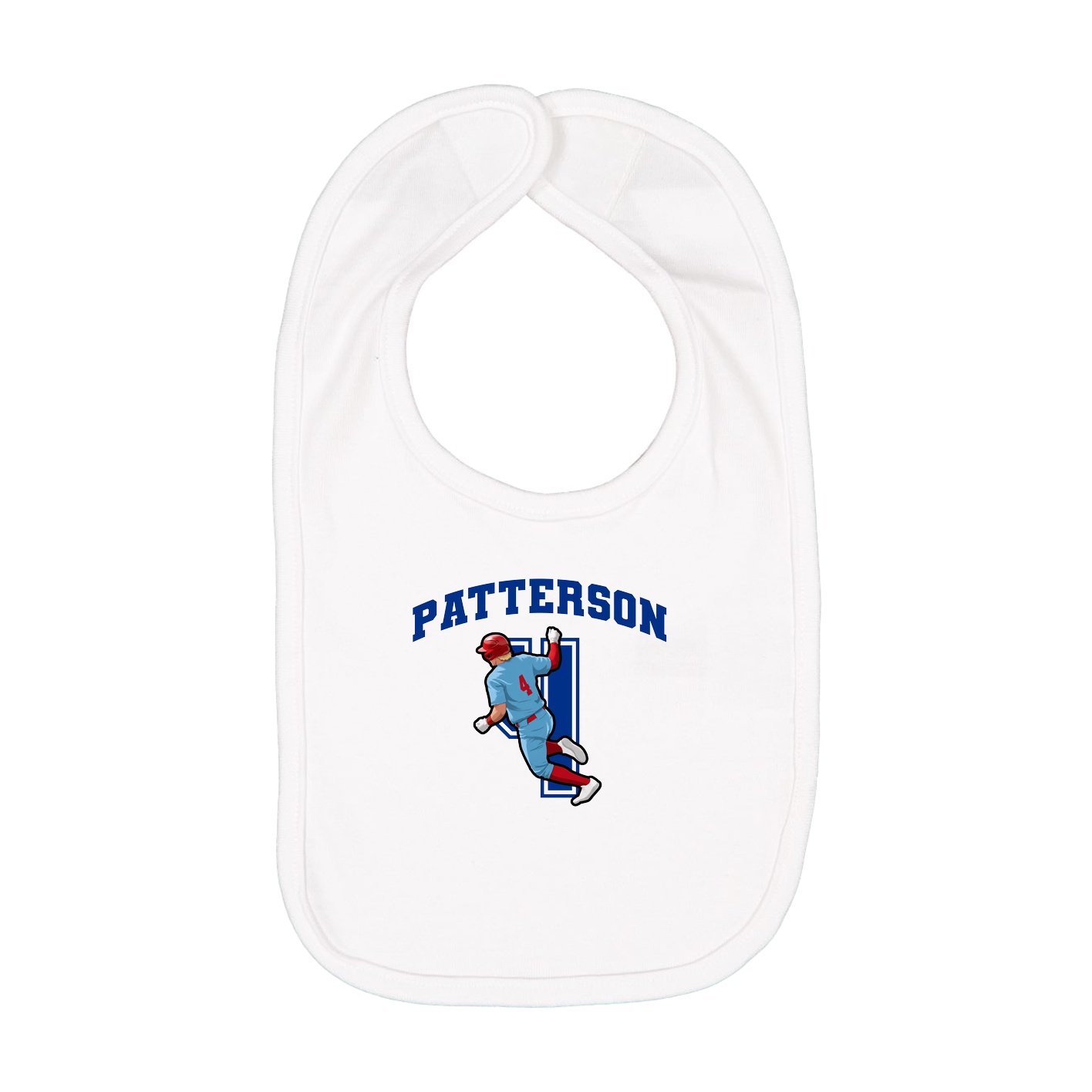 Infant Bib — Number in White
