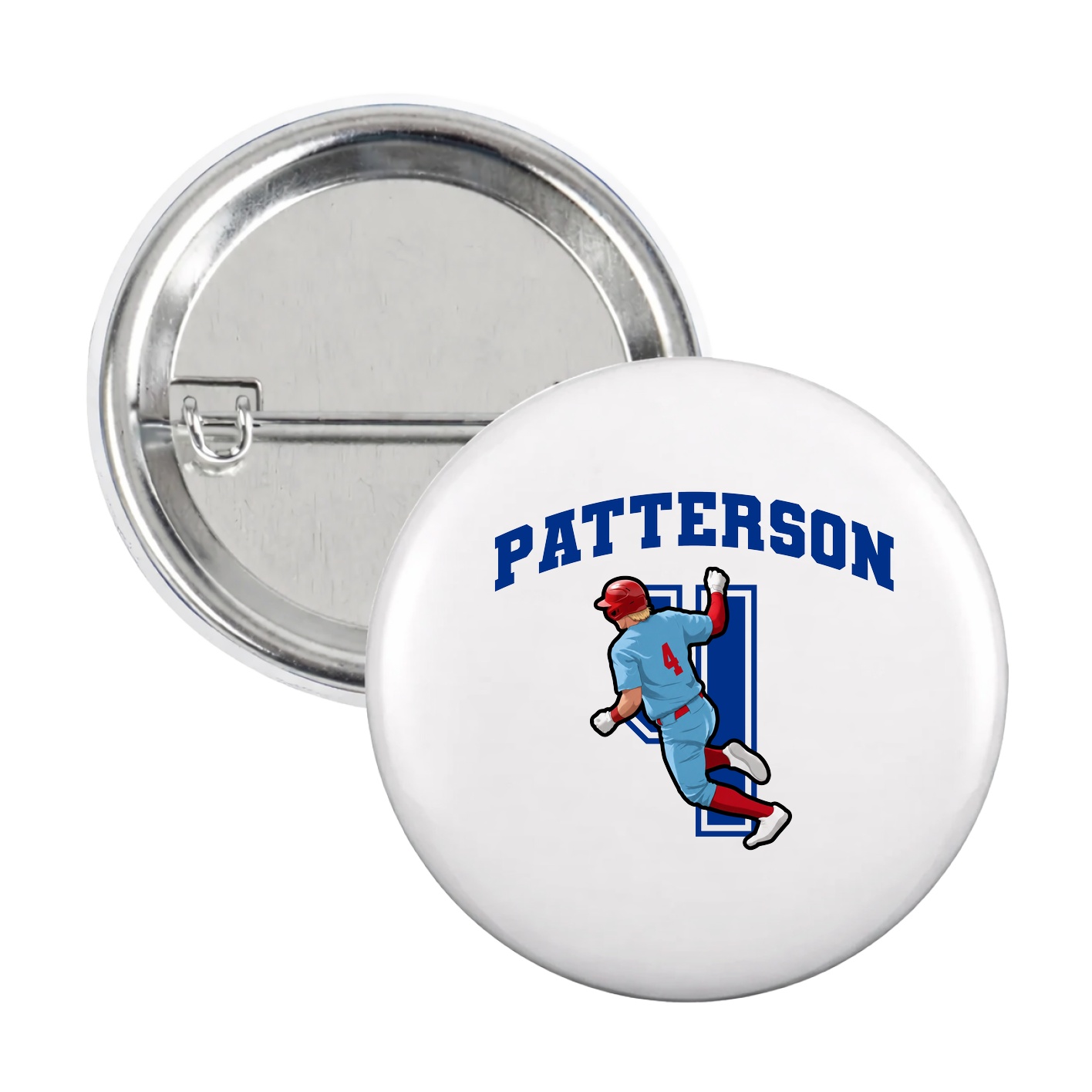 Game Day Button — Number in White