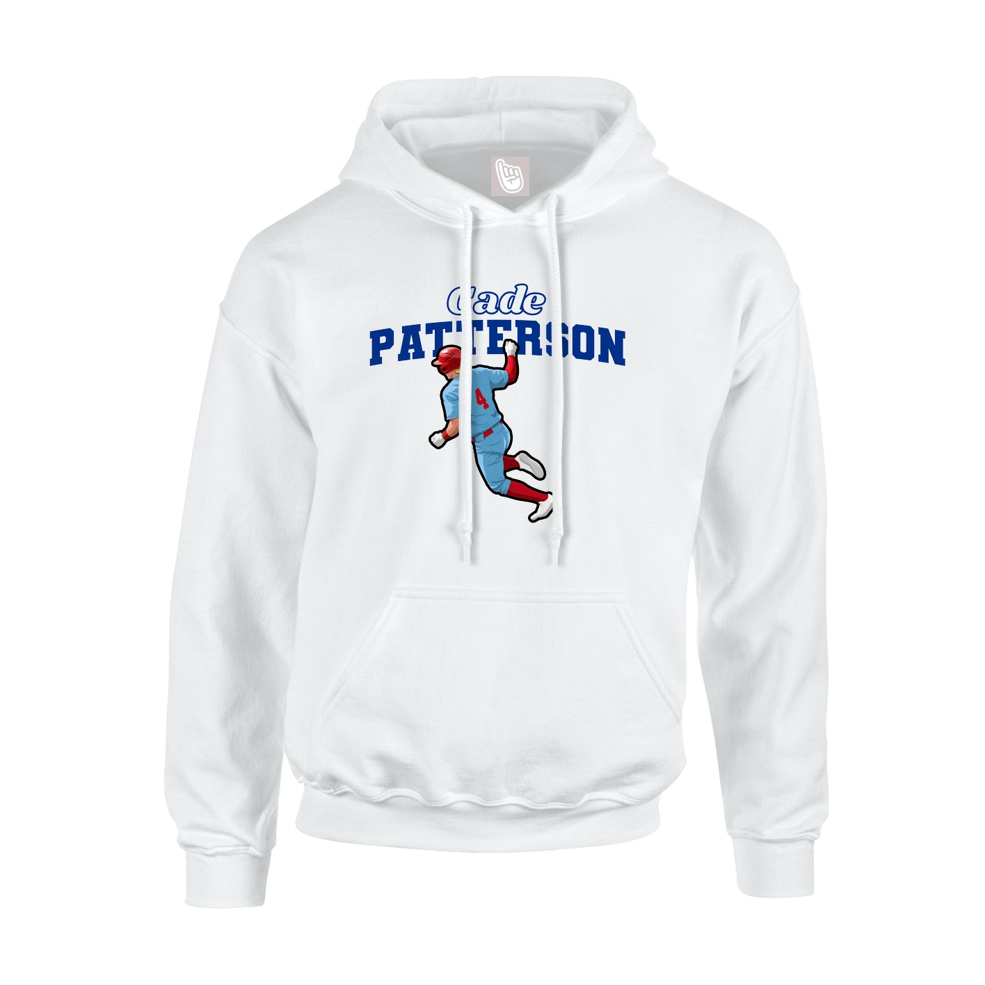 Hoodie — Name Arch in White