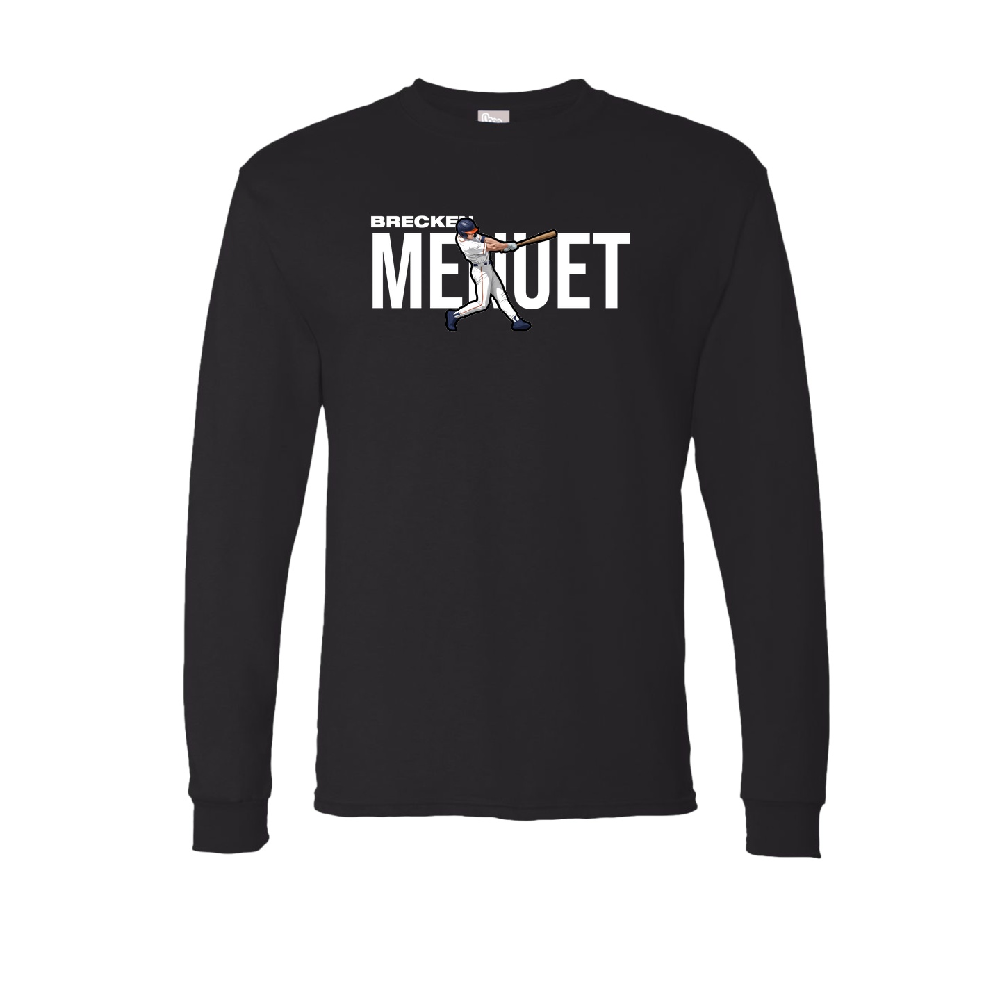 Long Sleeve Tee — Player Name in Black