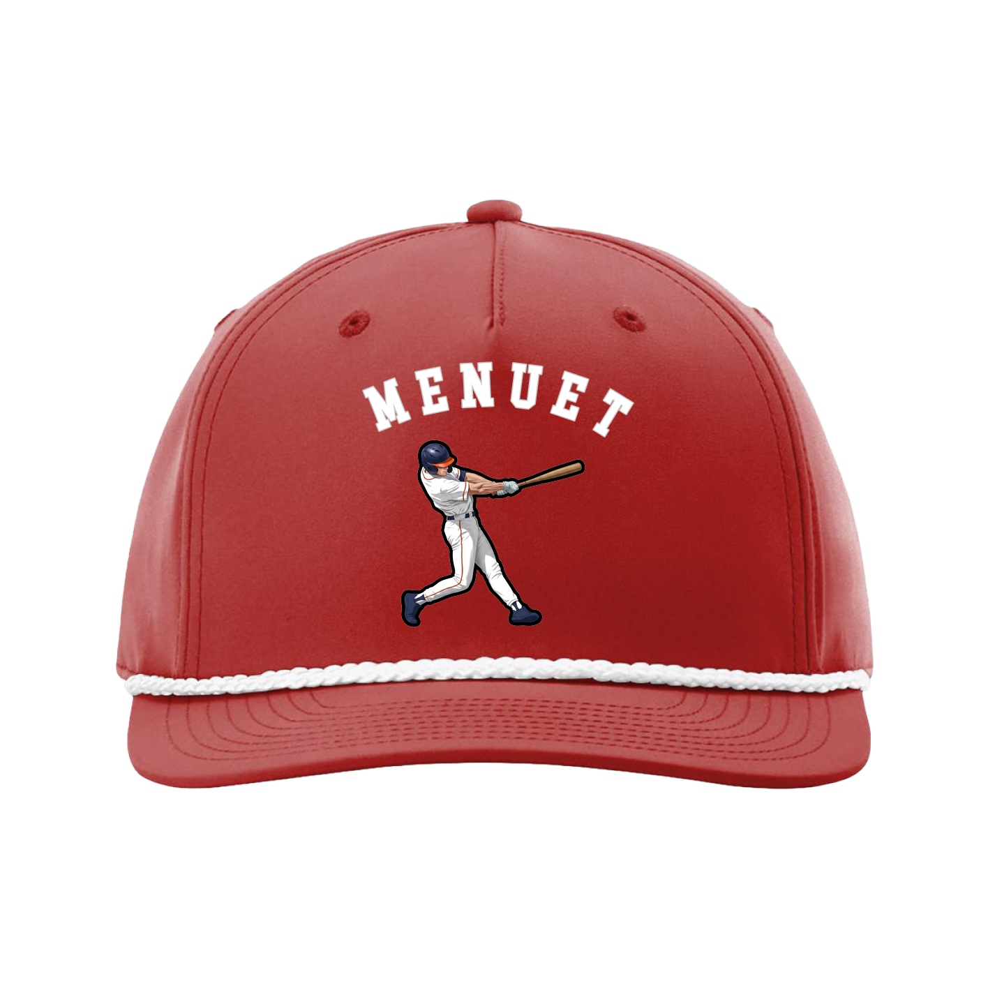 Five-Panel Classic Rope Cap — Shirsey Arch in Red