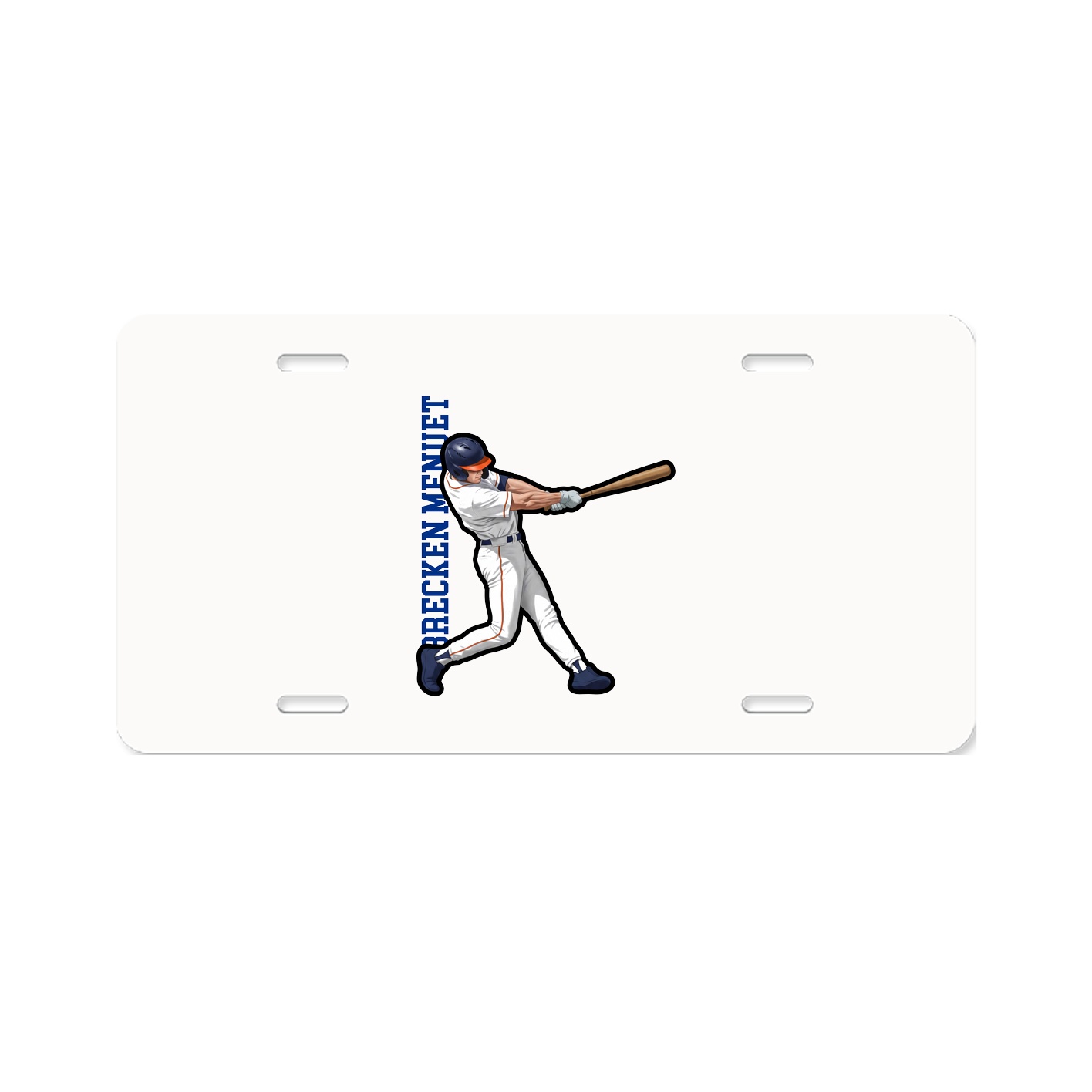 License Plate — Name Vertical in Classic