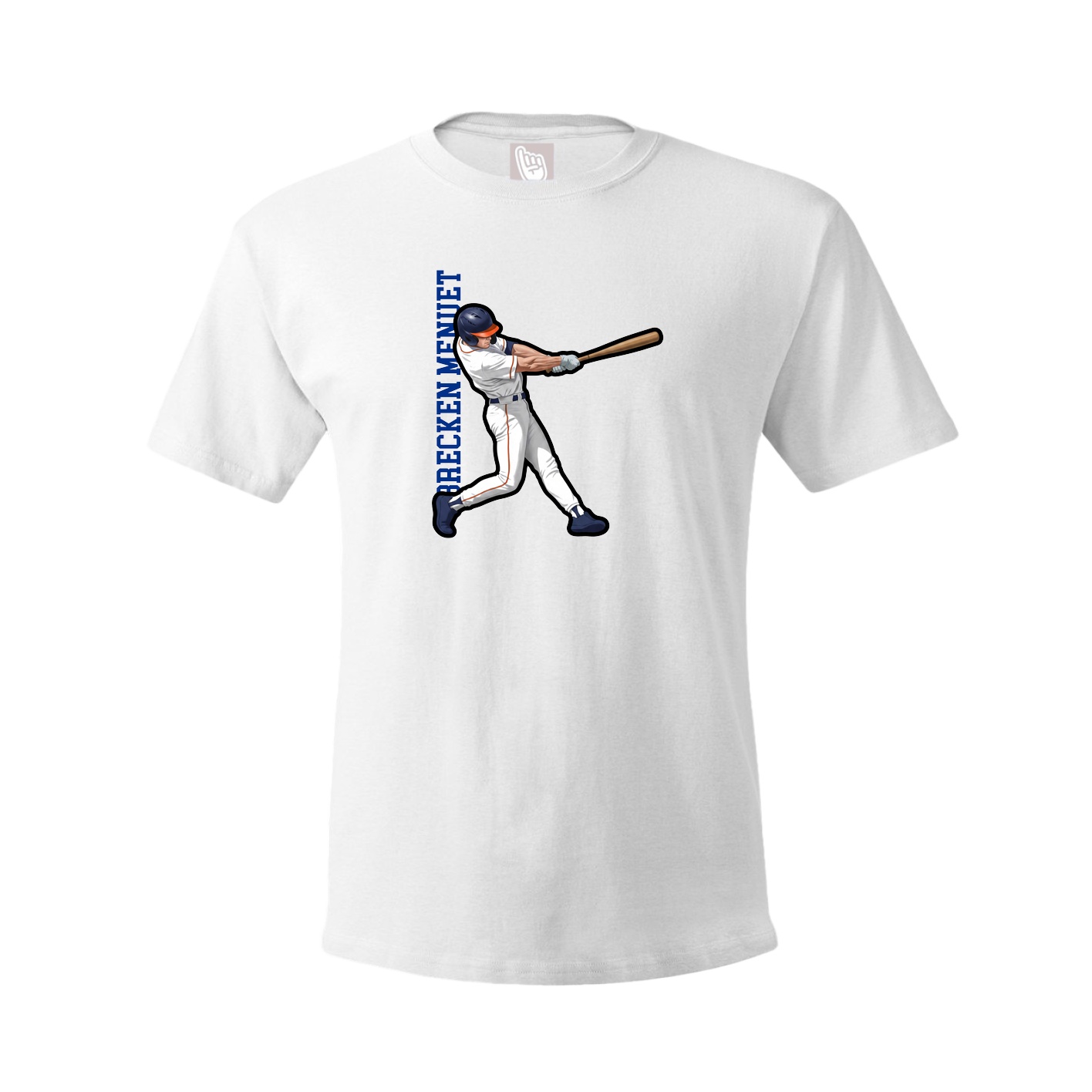 Tee — Name Vertical in White