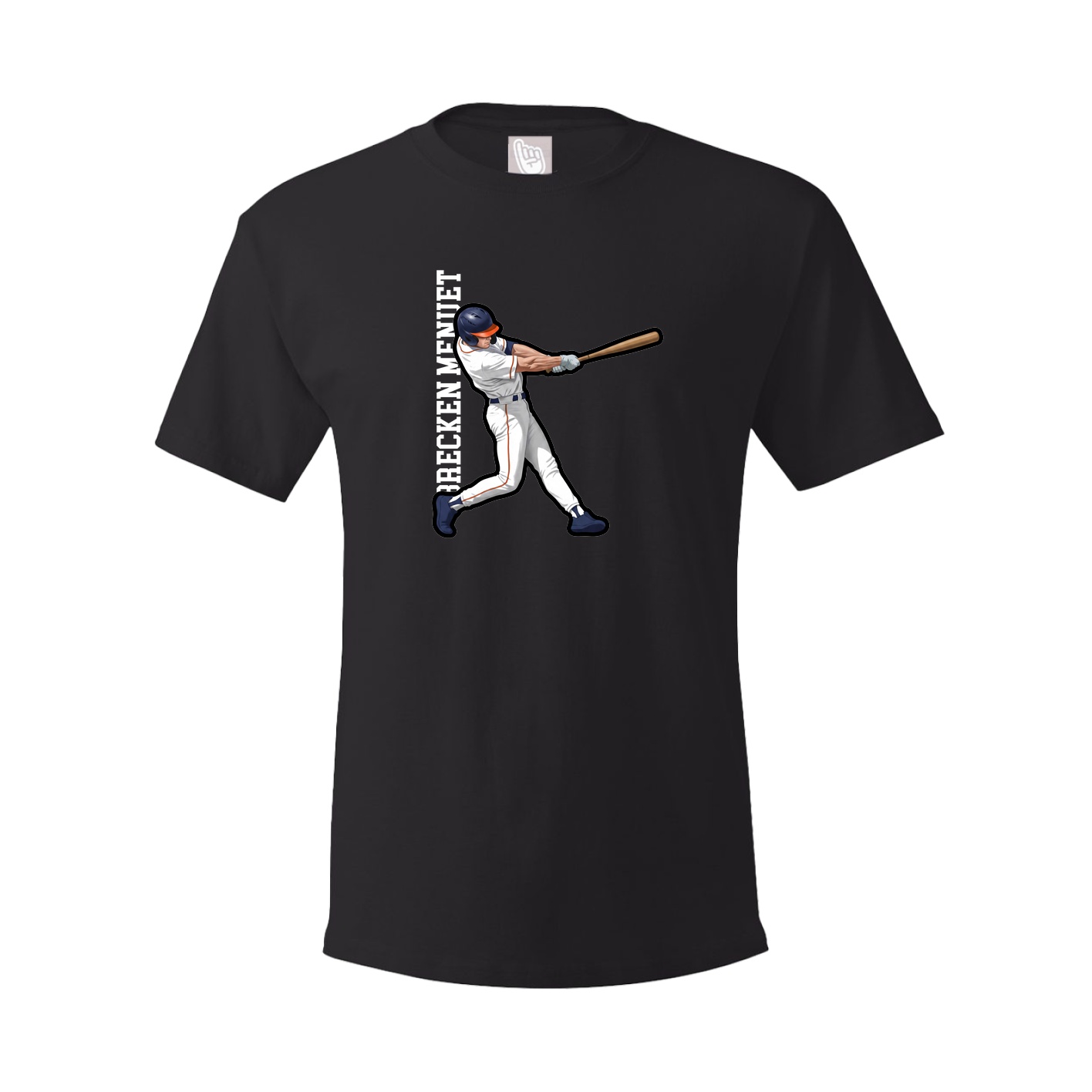 Youth Tee — Name Vertical in Black