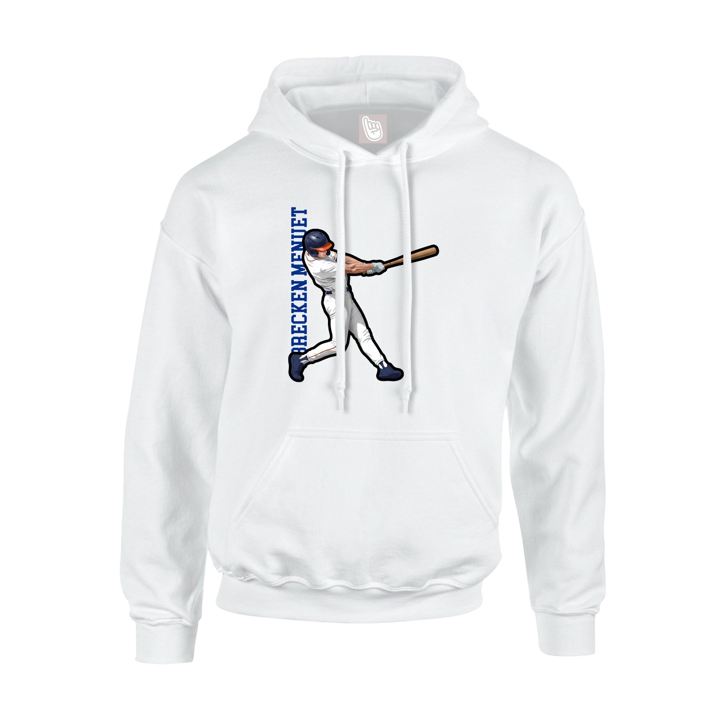 Hoodie — Name Vertical in White