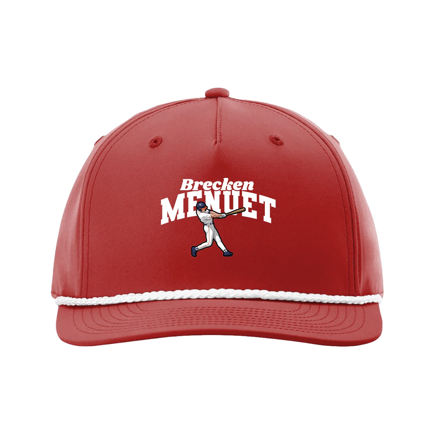 Five-Panel Classic Rope Cap — Signature Arch in Red