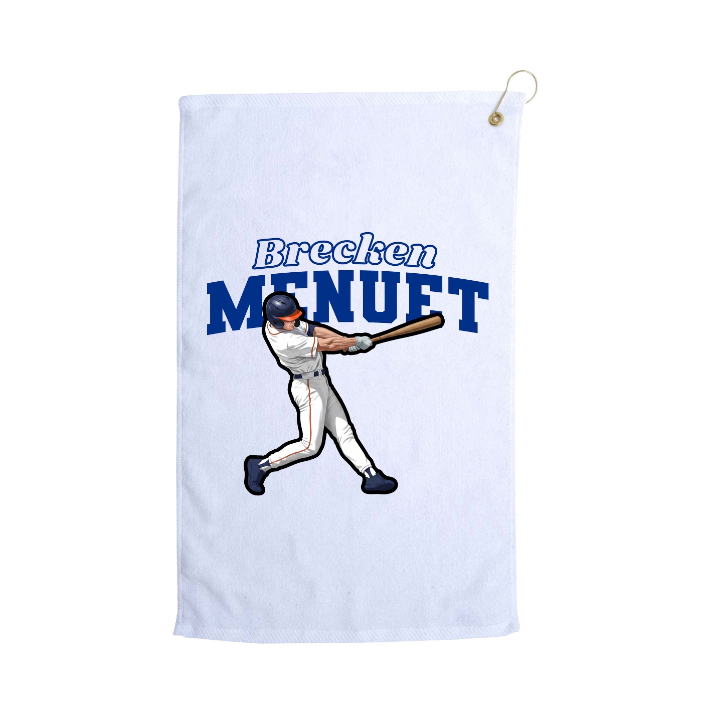 Golf Towel — Name Arch in White