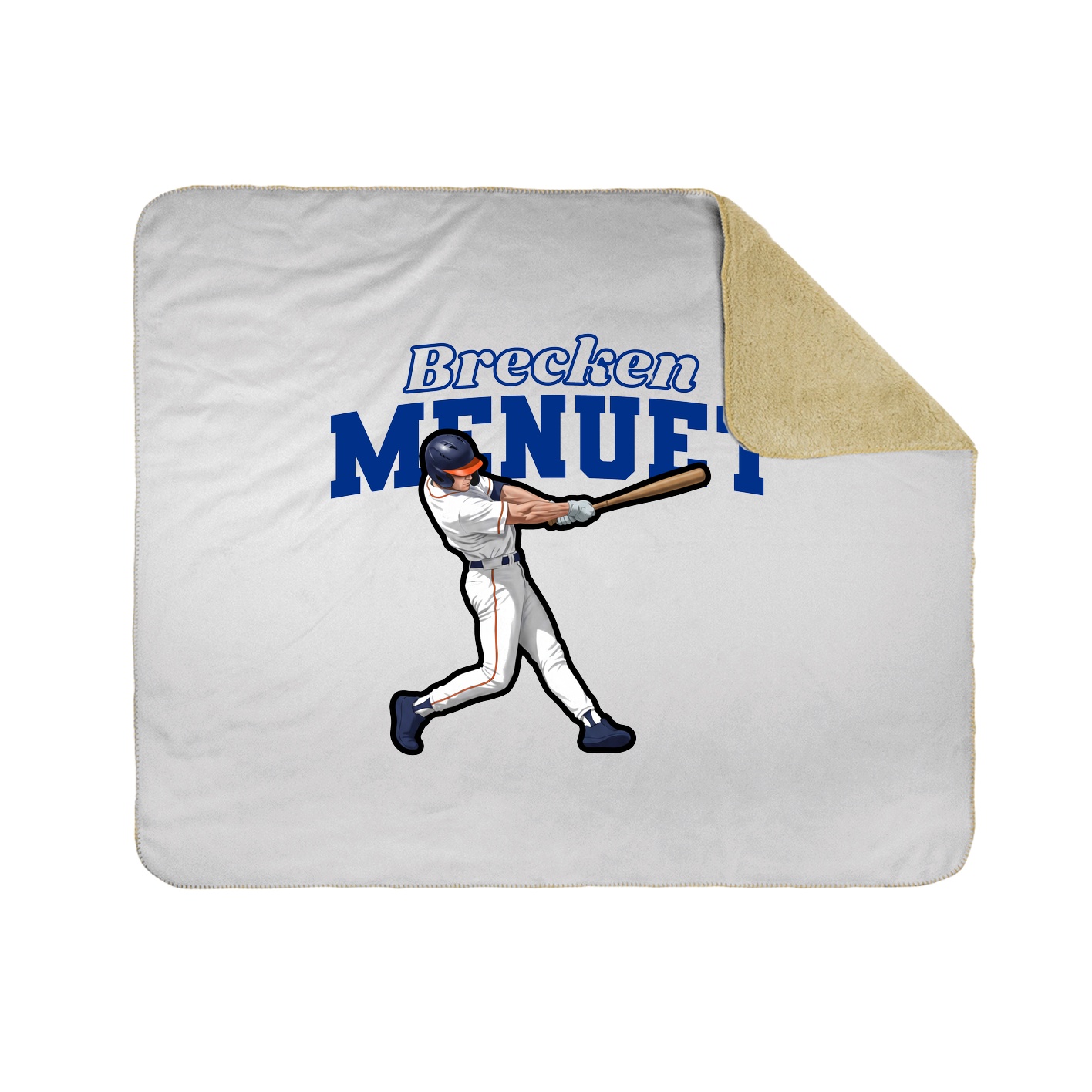 Throw Blanket — Name Arch in White