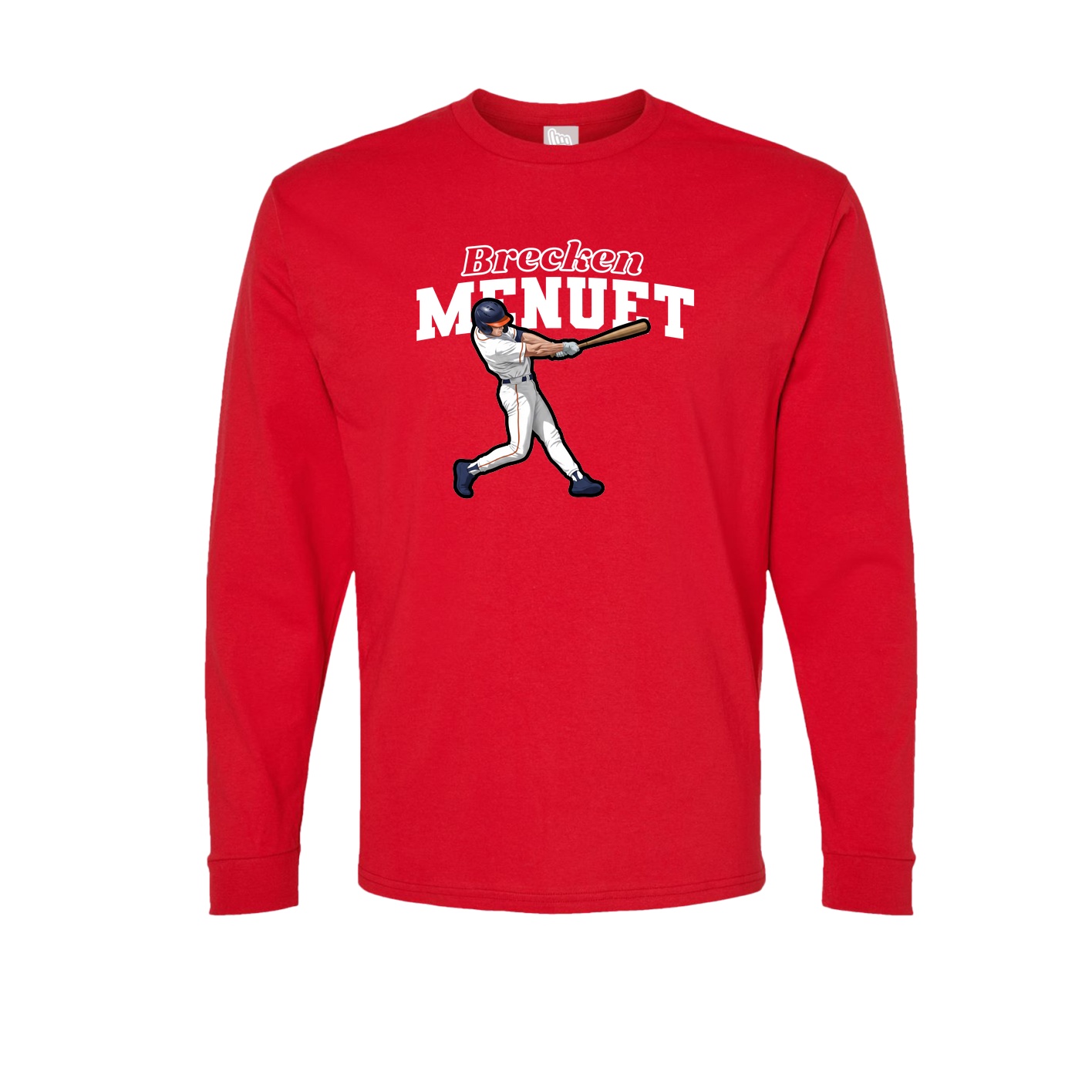 Long Sleeve Tee — Name Arch in Red
