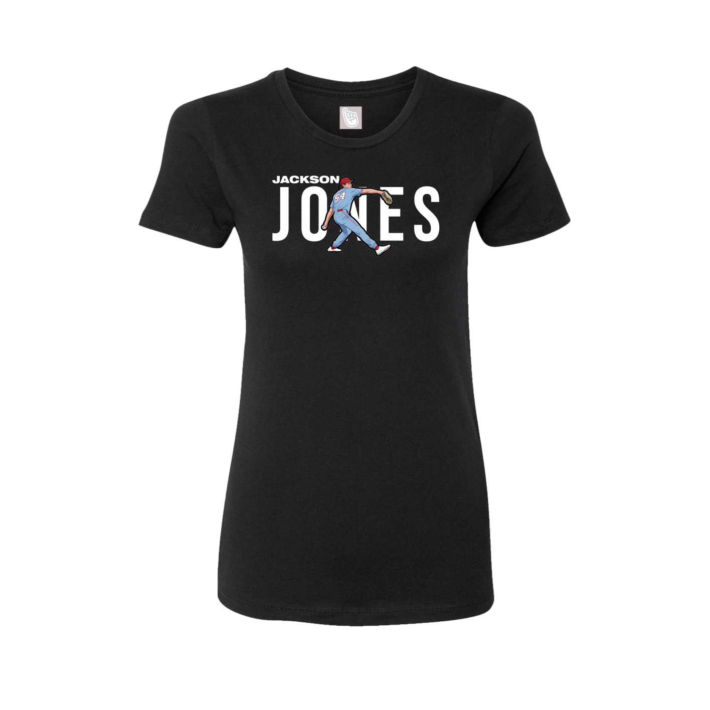 Fitted Women's Tee — Player Name in Black