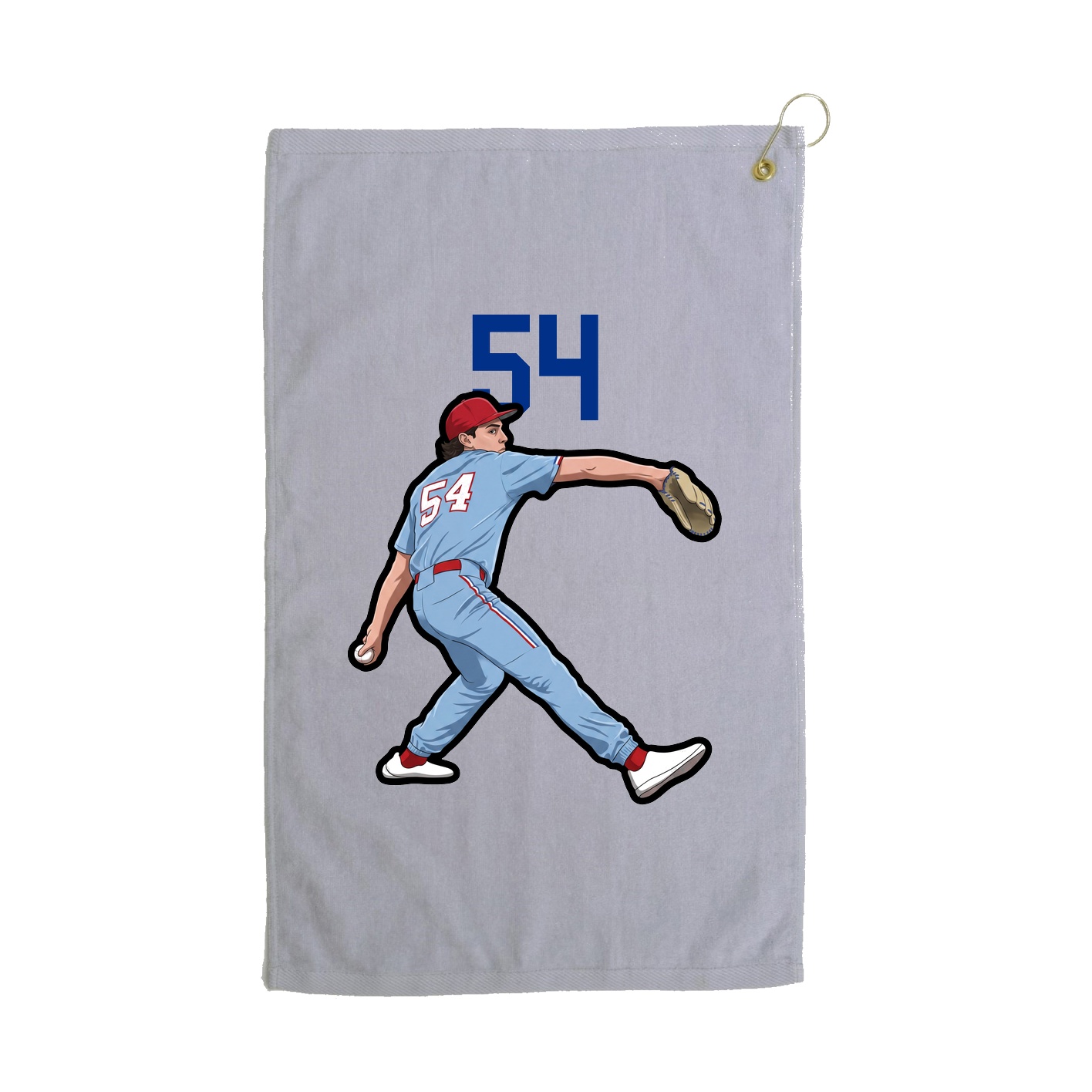Golf Towel — Number Top in Grey