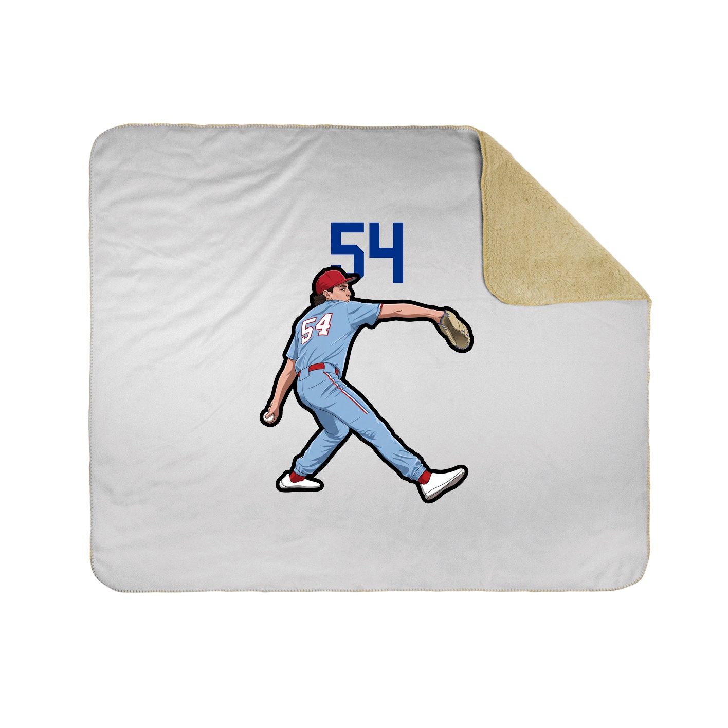 Throw Blanket — Number Top in White