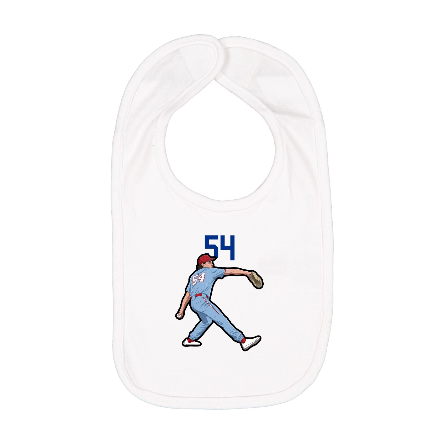 Infant Bib — Number Top in White
