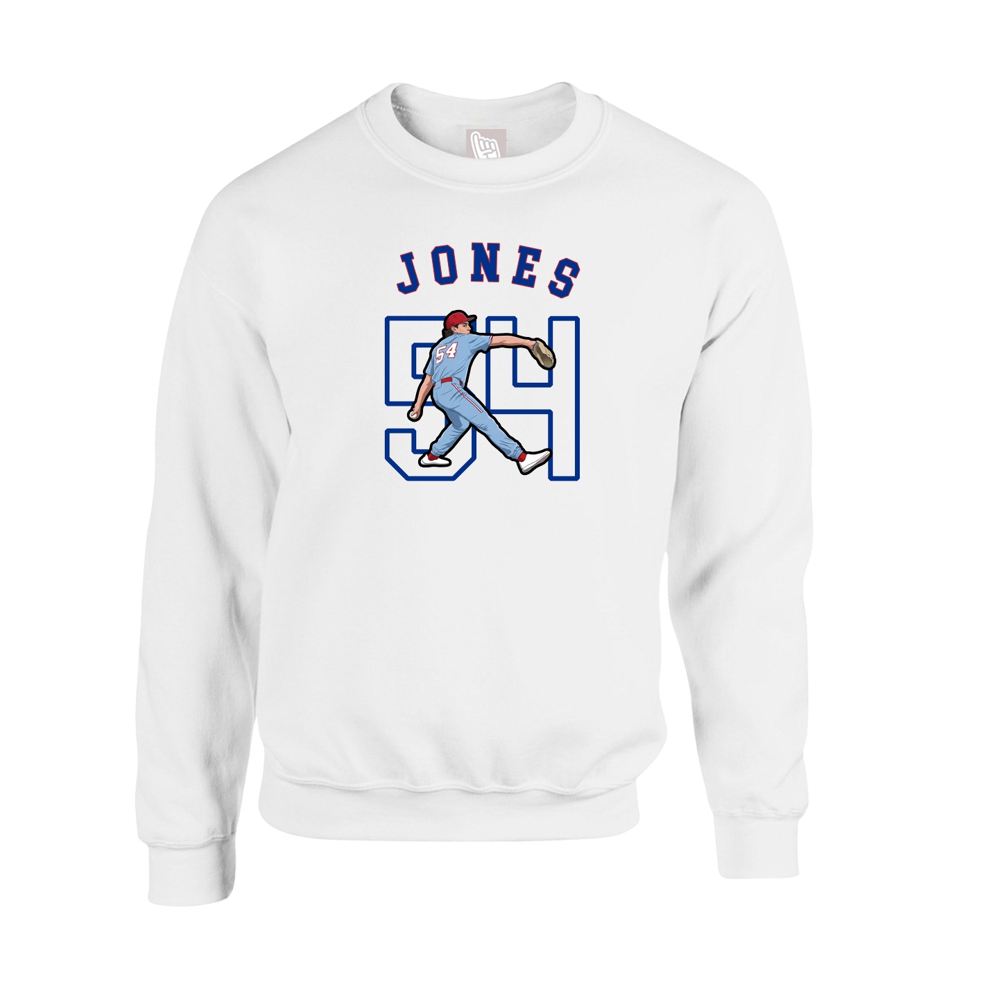 Fleece Crew — Shirsey Arch in White