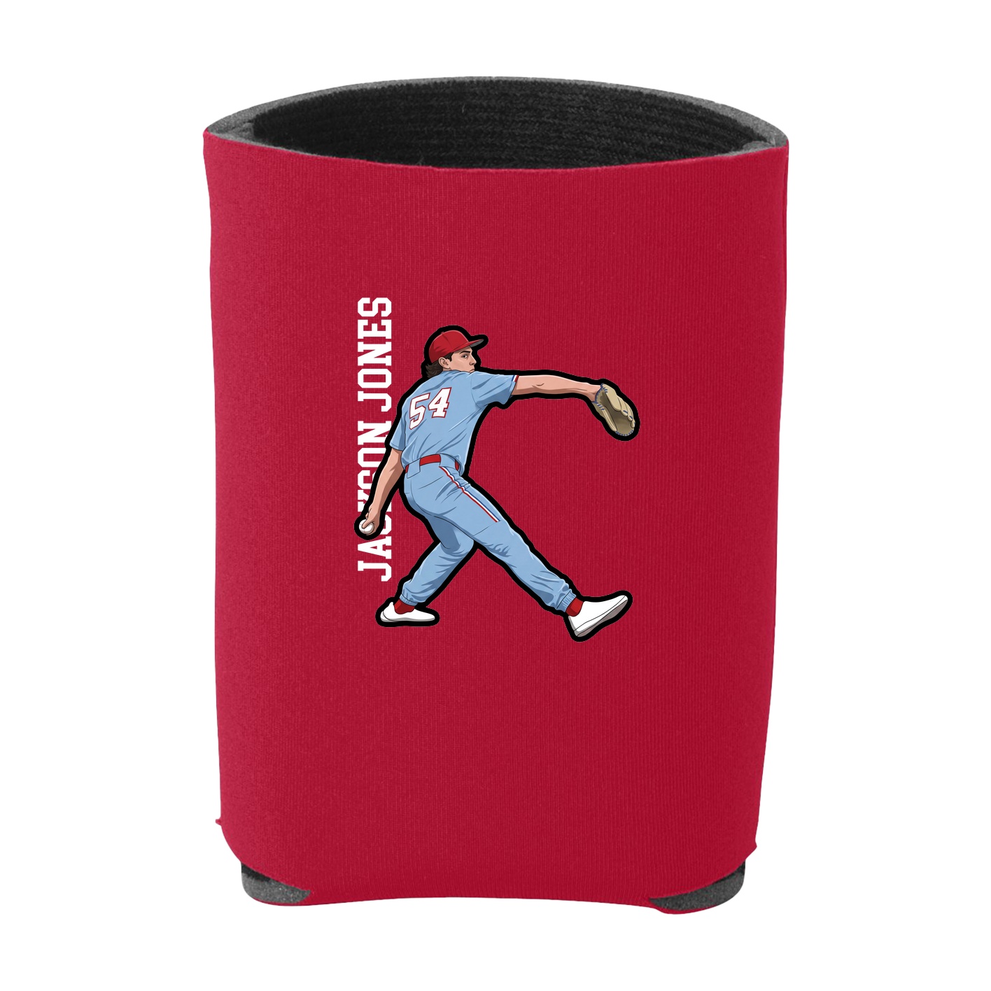Can Holder — Name Vertical in Red
