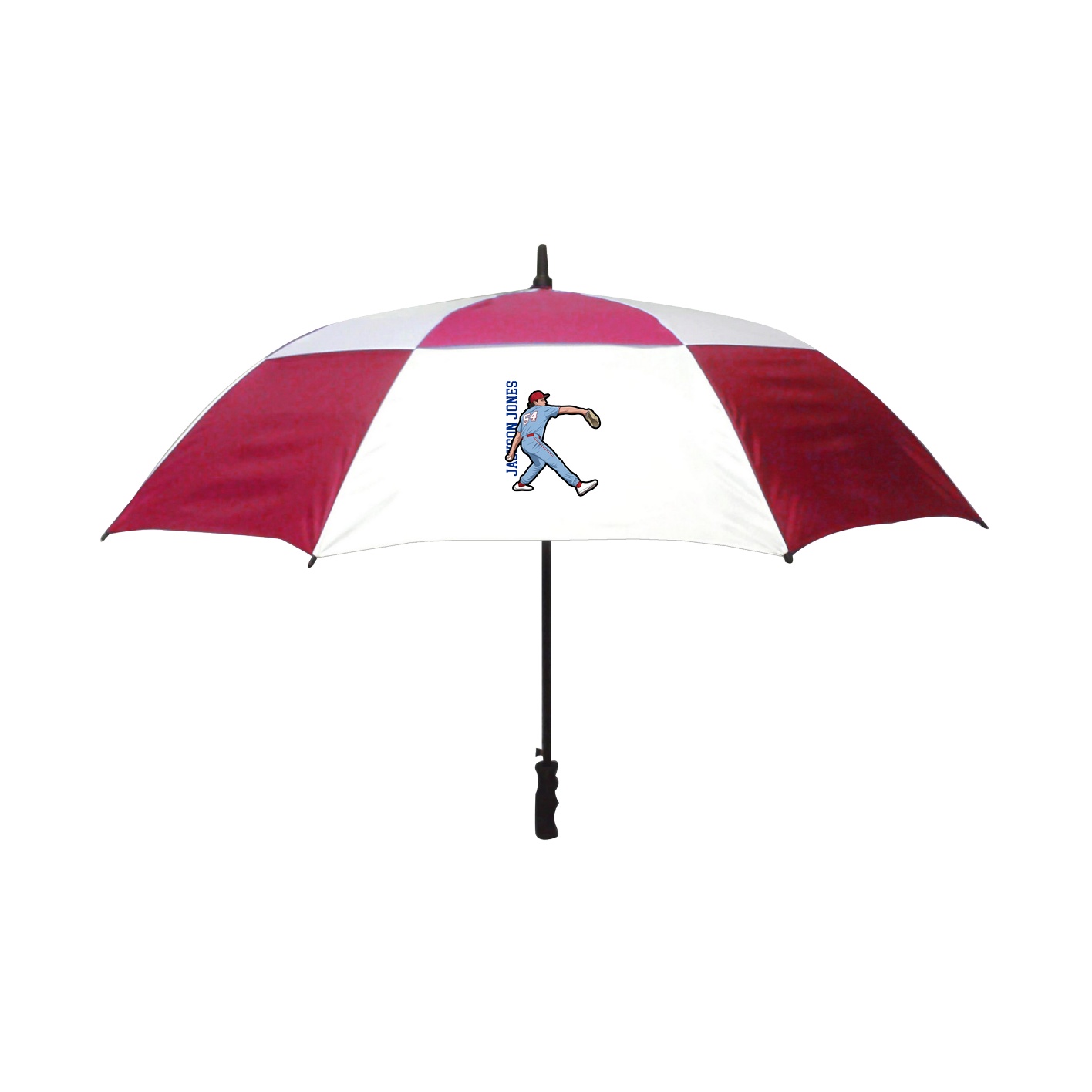 Golf Umbrella — Name Vertical in Red