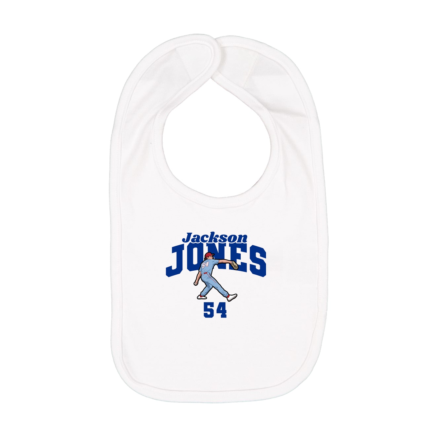 Infant Bib — Signature Arch in White