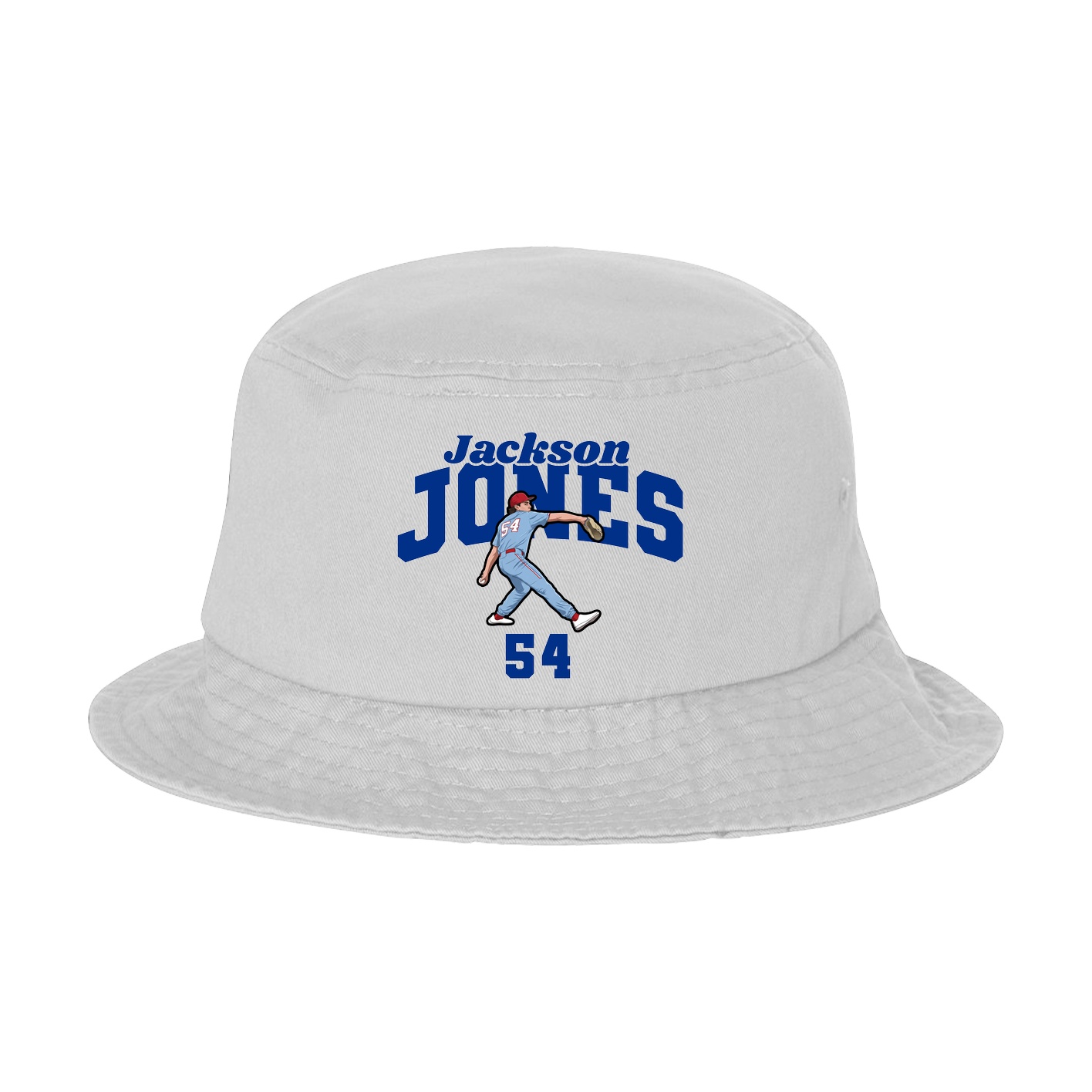 Bucket Cap — Signature Arch in White