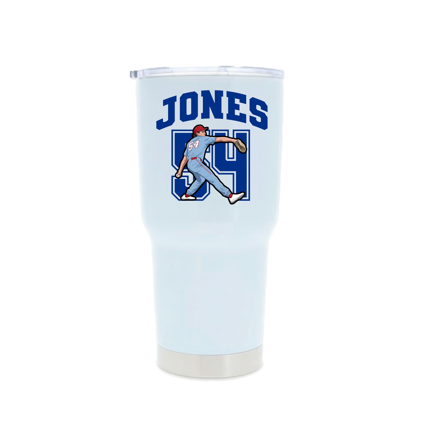 30oz Stainless Steel Tumbler — Number in White