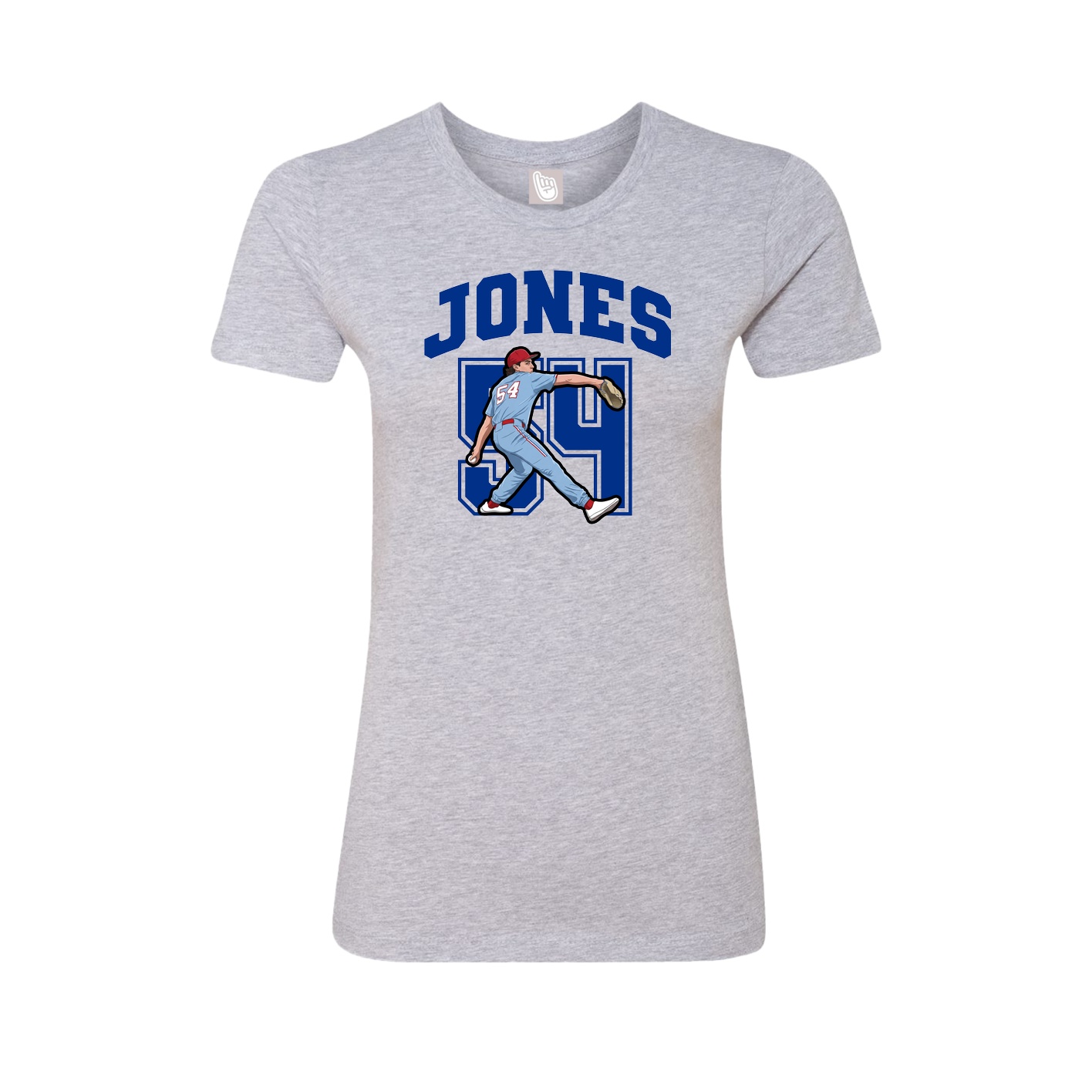 Fitted Women's Tee — Number in Grey