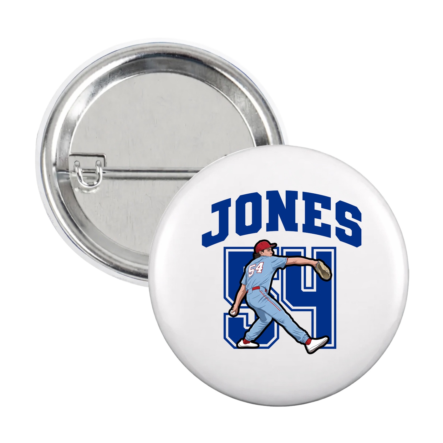 Game Day Button — Number in White