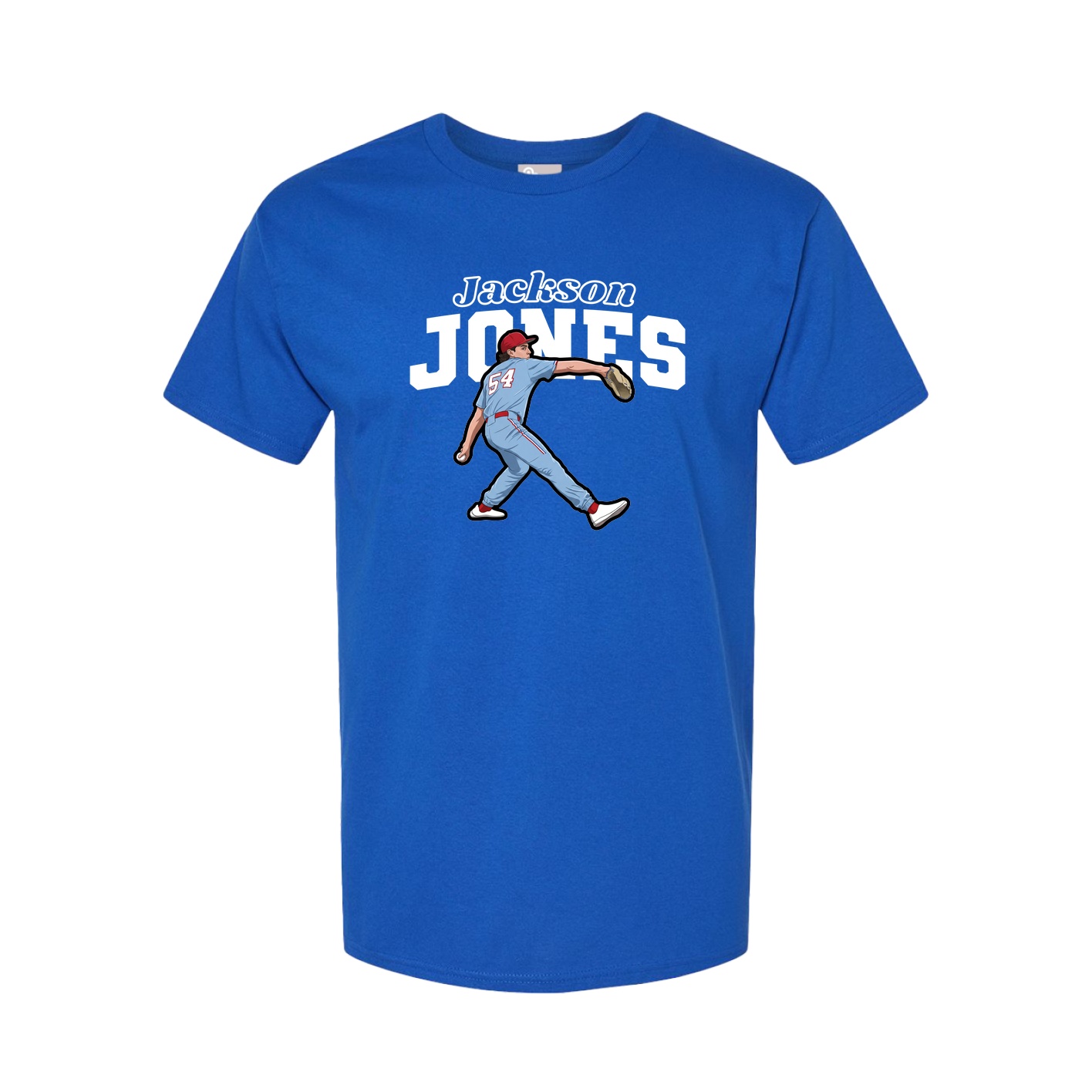 Youth Tee — Name Arch in Royal