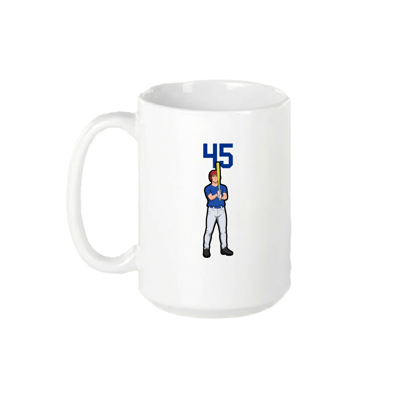 15oz Coffee Mug — Number Top in White