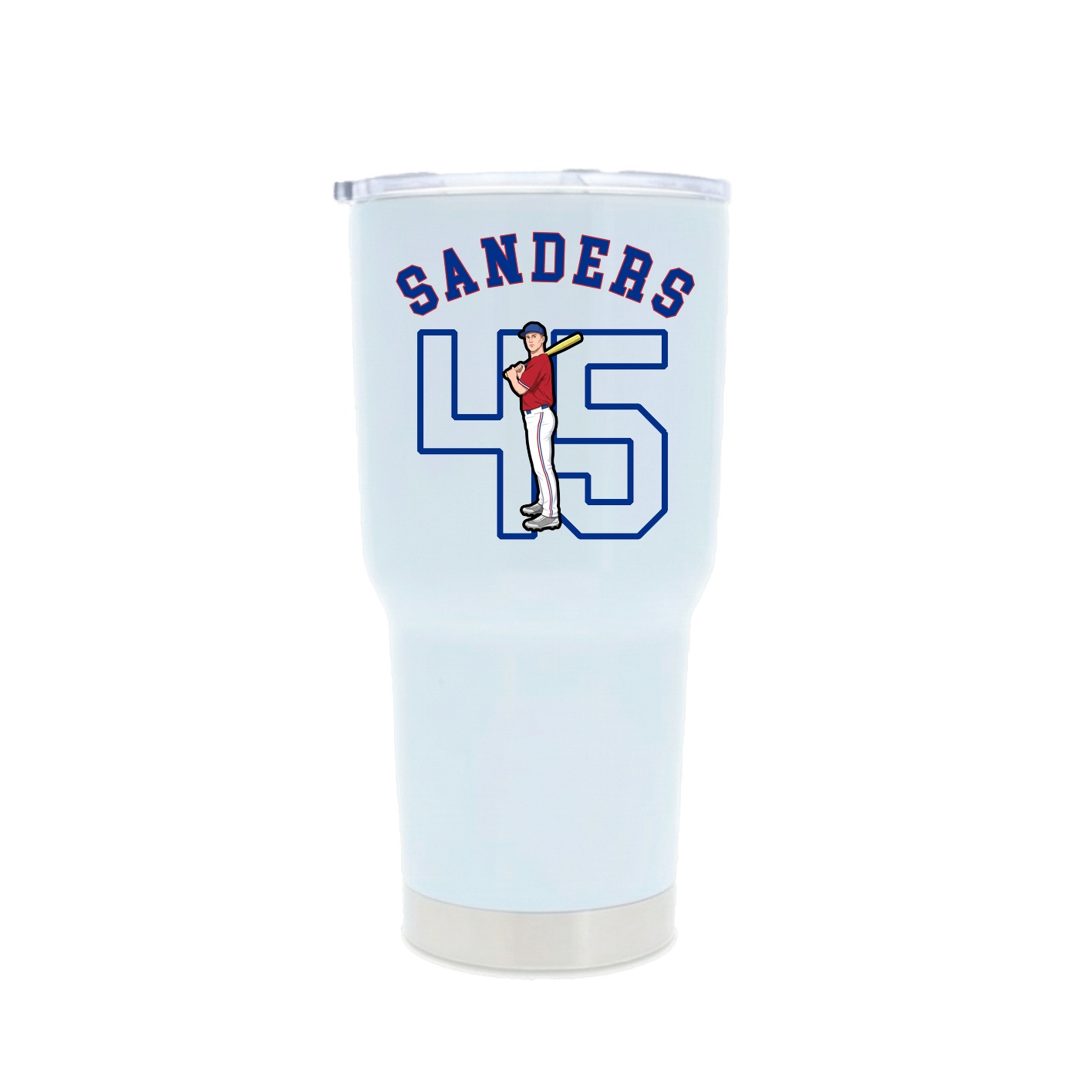 30oz Stainless Steel Tumbler — Shirsey Arch in White