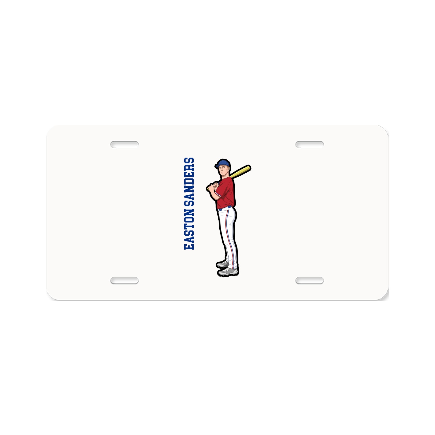 License Plate — Name Vertical in Classic