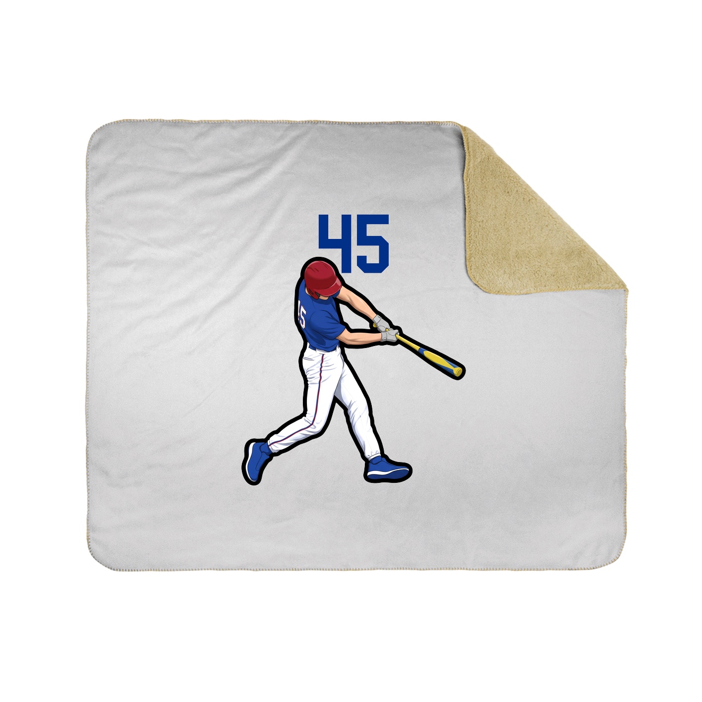 Throw Blanket — Number Top in White