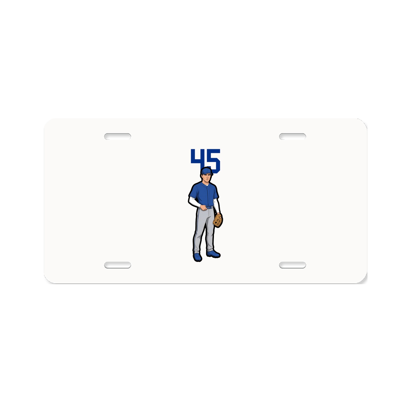 License Plate — Number Top in Classic