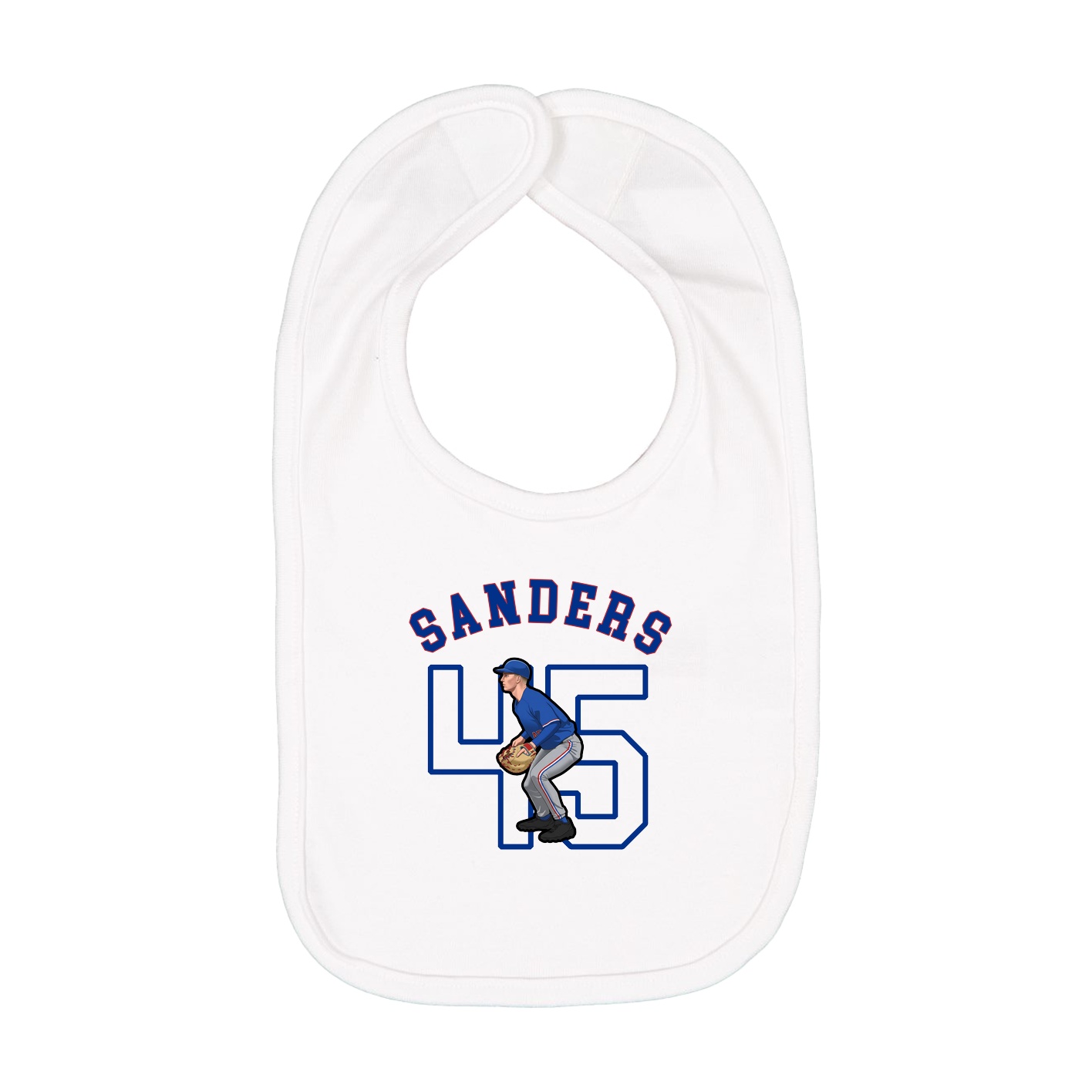 Infant Bib — Shirsey Arch in White