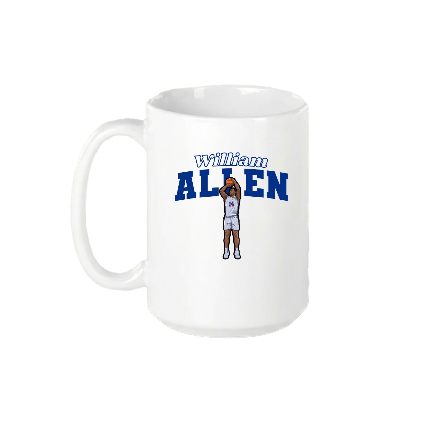 15oz Coffee Mug — Name Arch in White