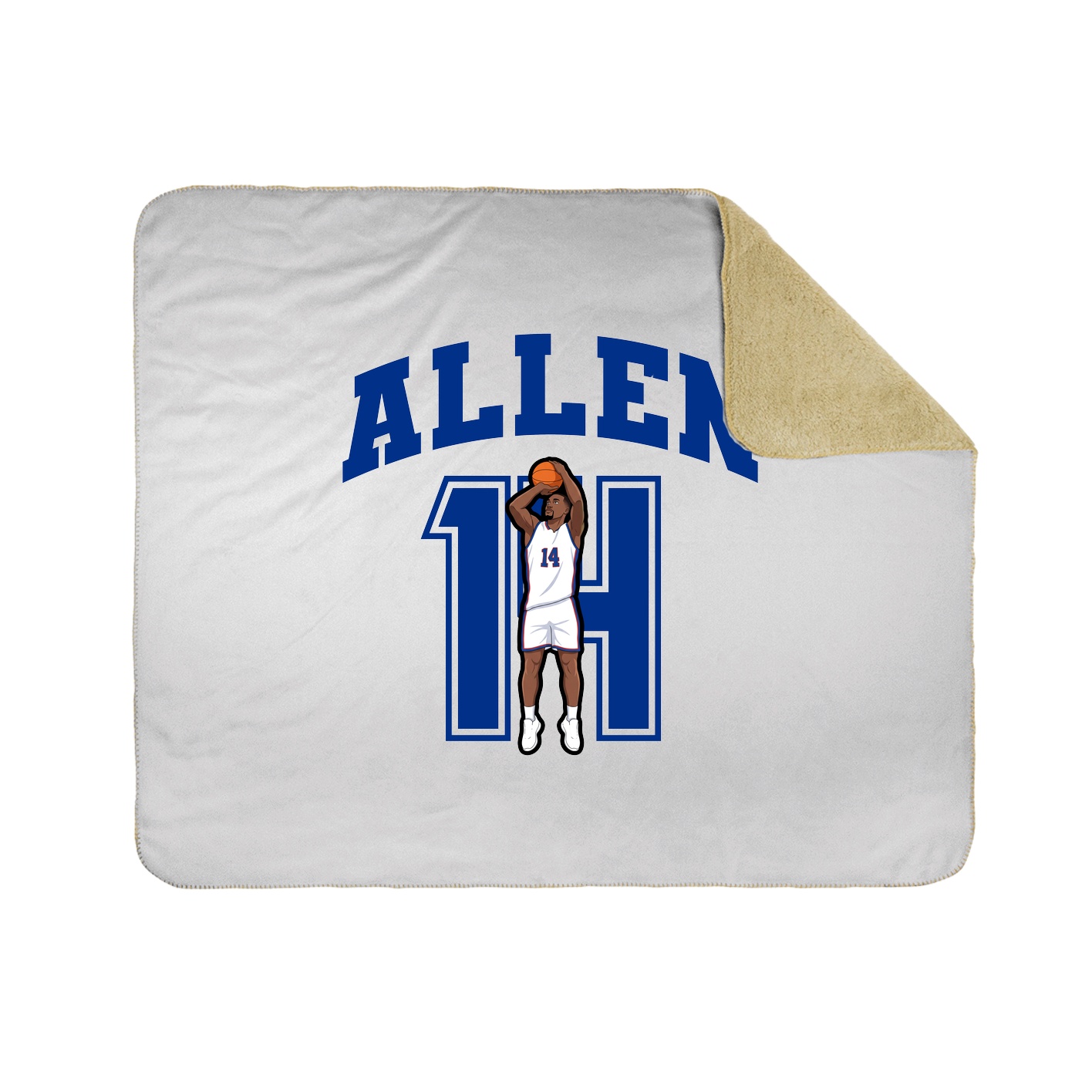 Throw Blanket — Number in White