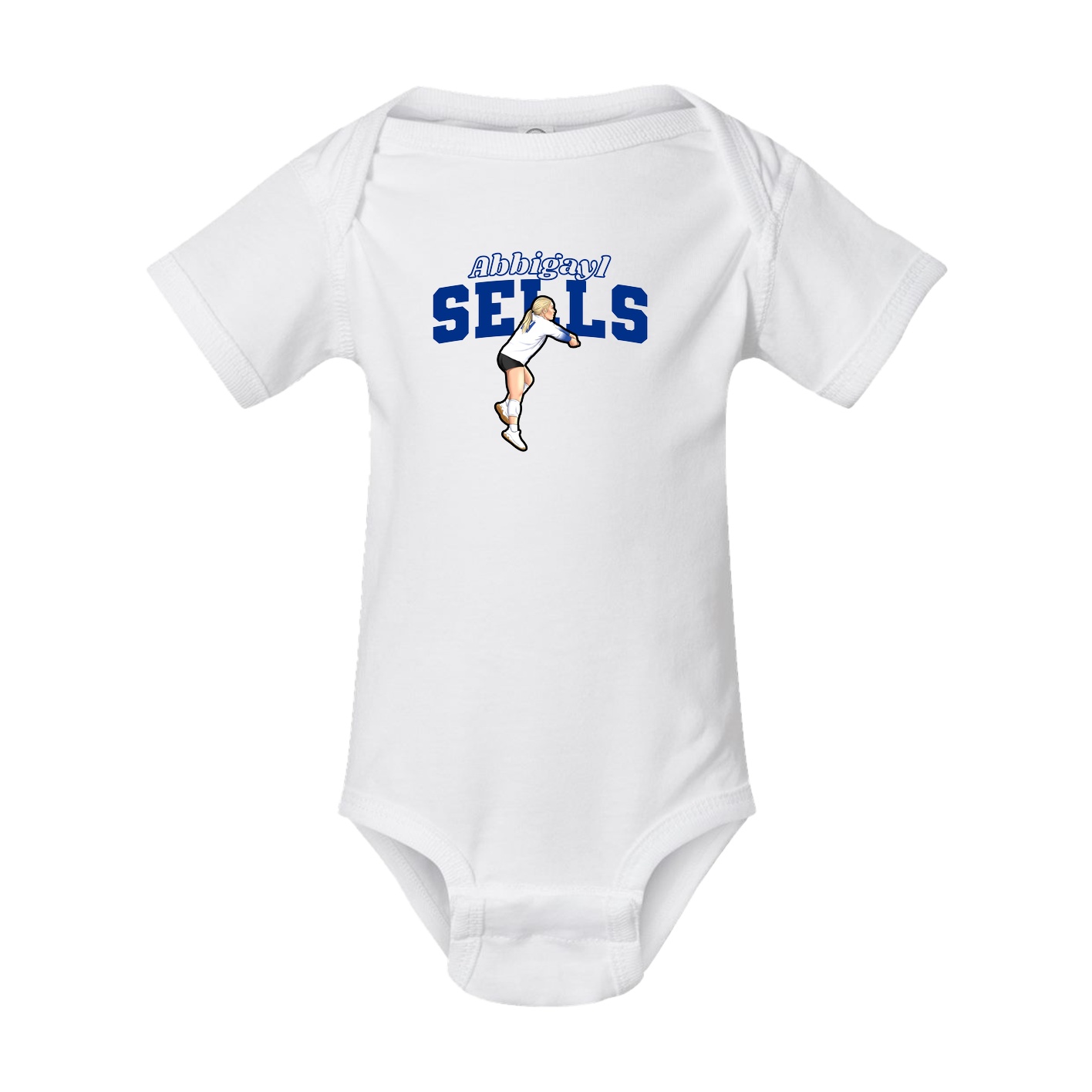 Baby Onesie — Name Arch in White