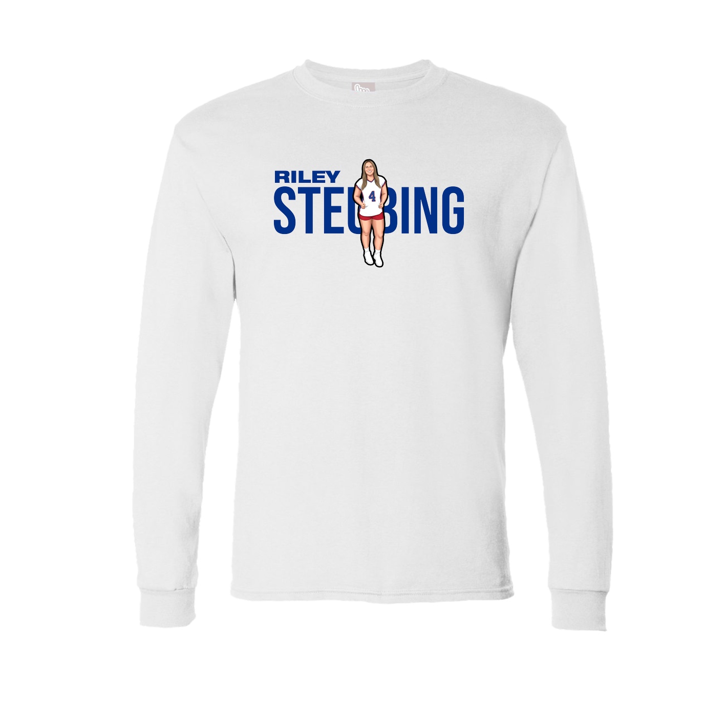 Long Sleeve Tee — Player Name in White