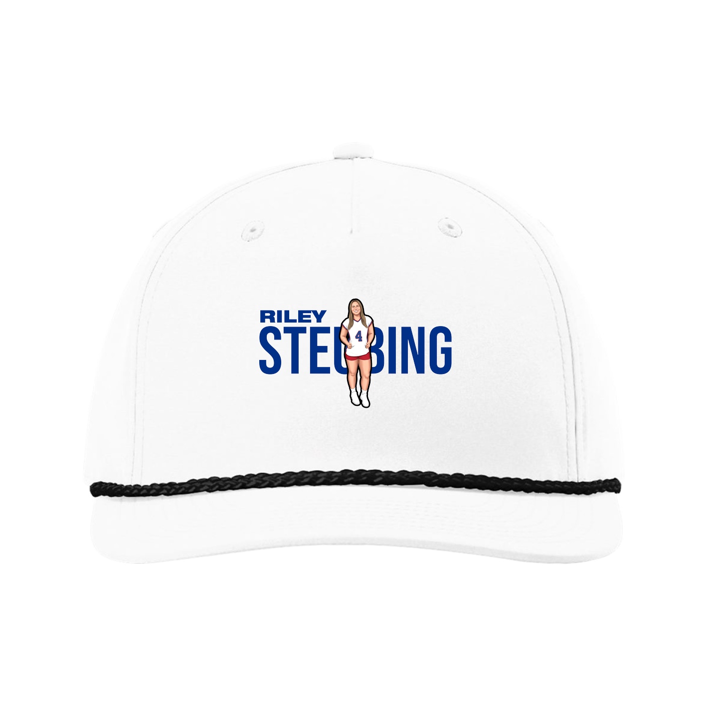 Five-Panel Classic Rope Cap — Player Name in White
