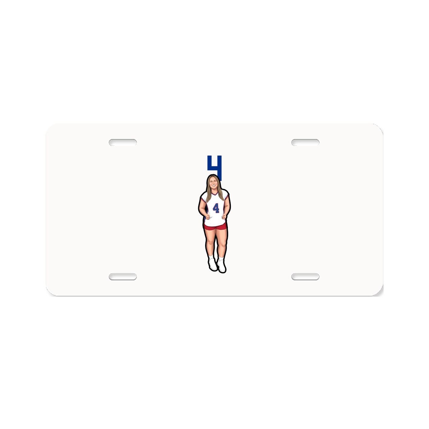 License Plate — Number Top in Classic